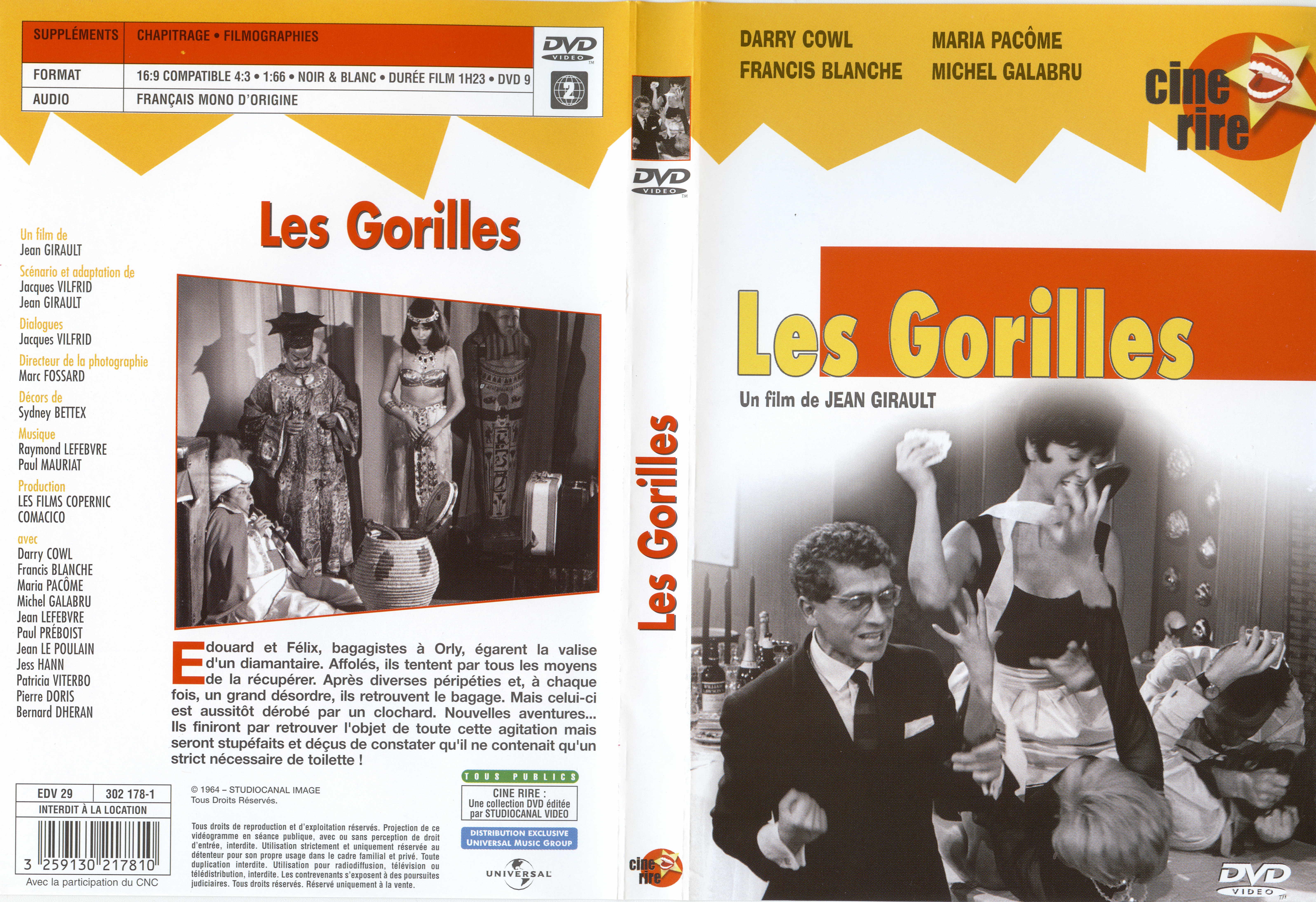 Jaquette DVD Les gorilles