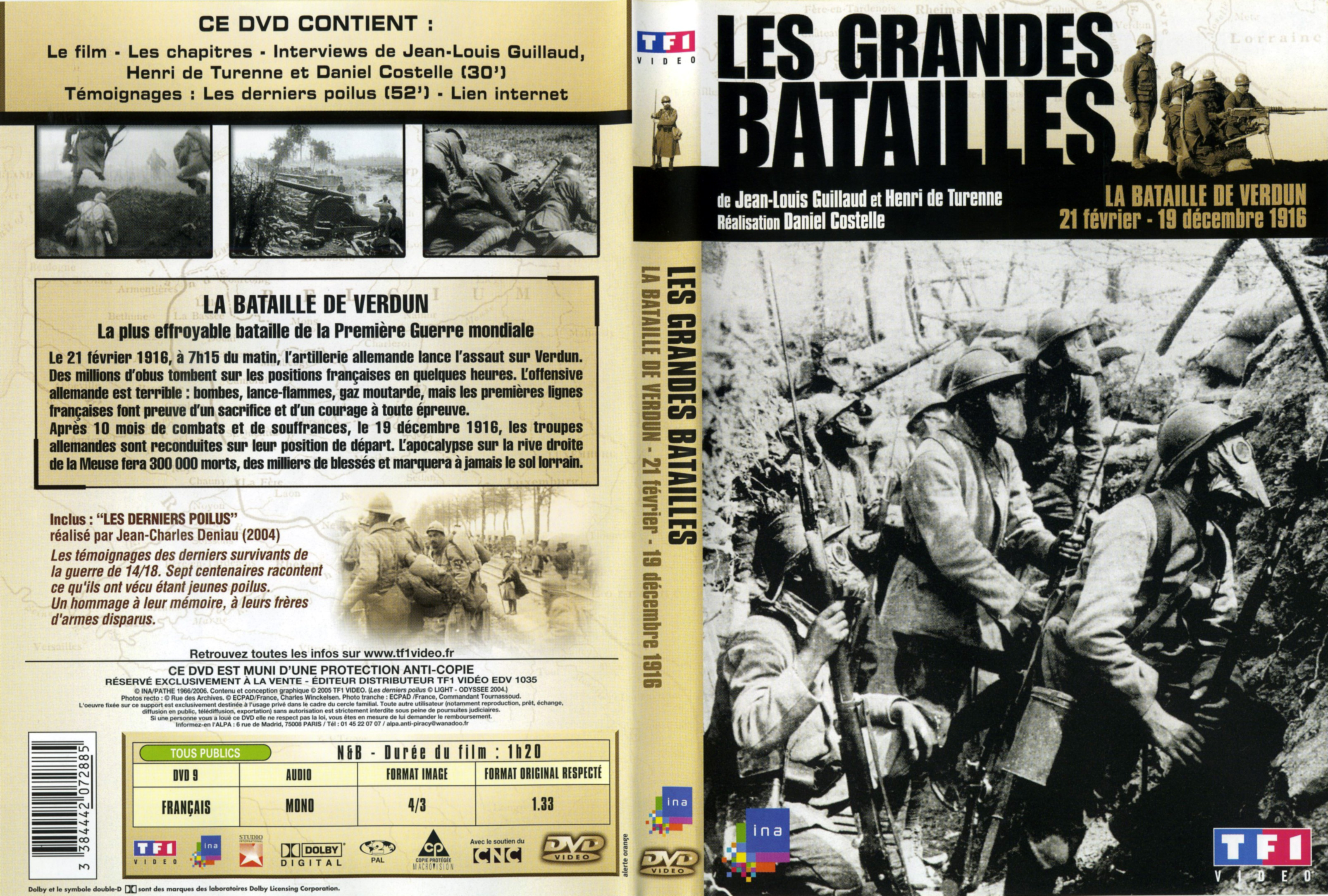 Jaquette DVD Les grandes batailles - La bataille de Verdun