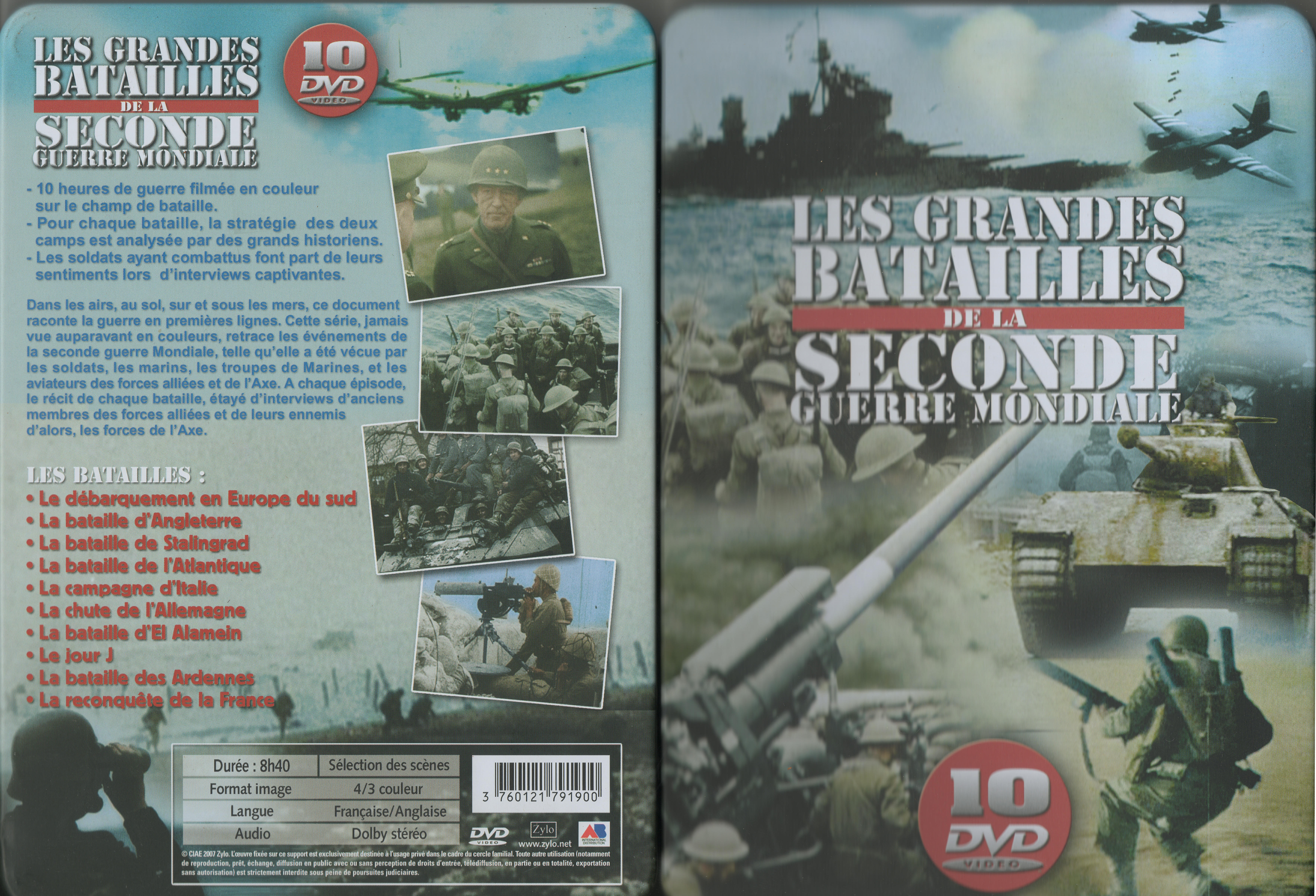 Jaquette DVD Les grandes batailles de la seconde guerre mondiale