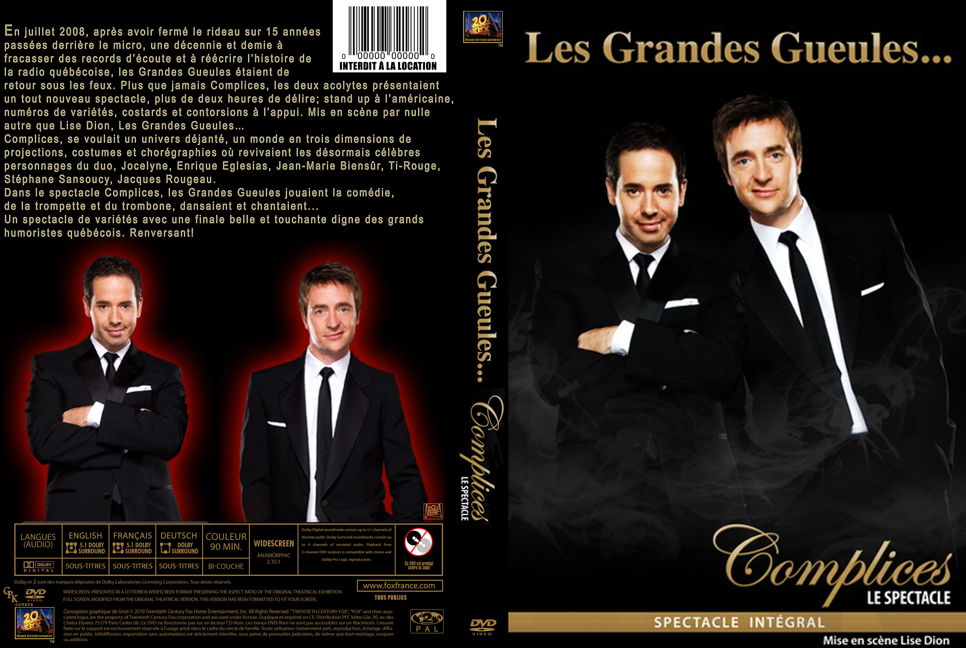 Jaquette DVD Les grandes gueules - Complices custom