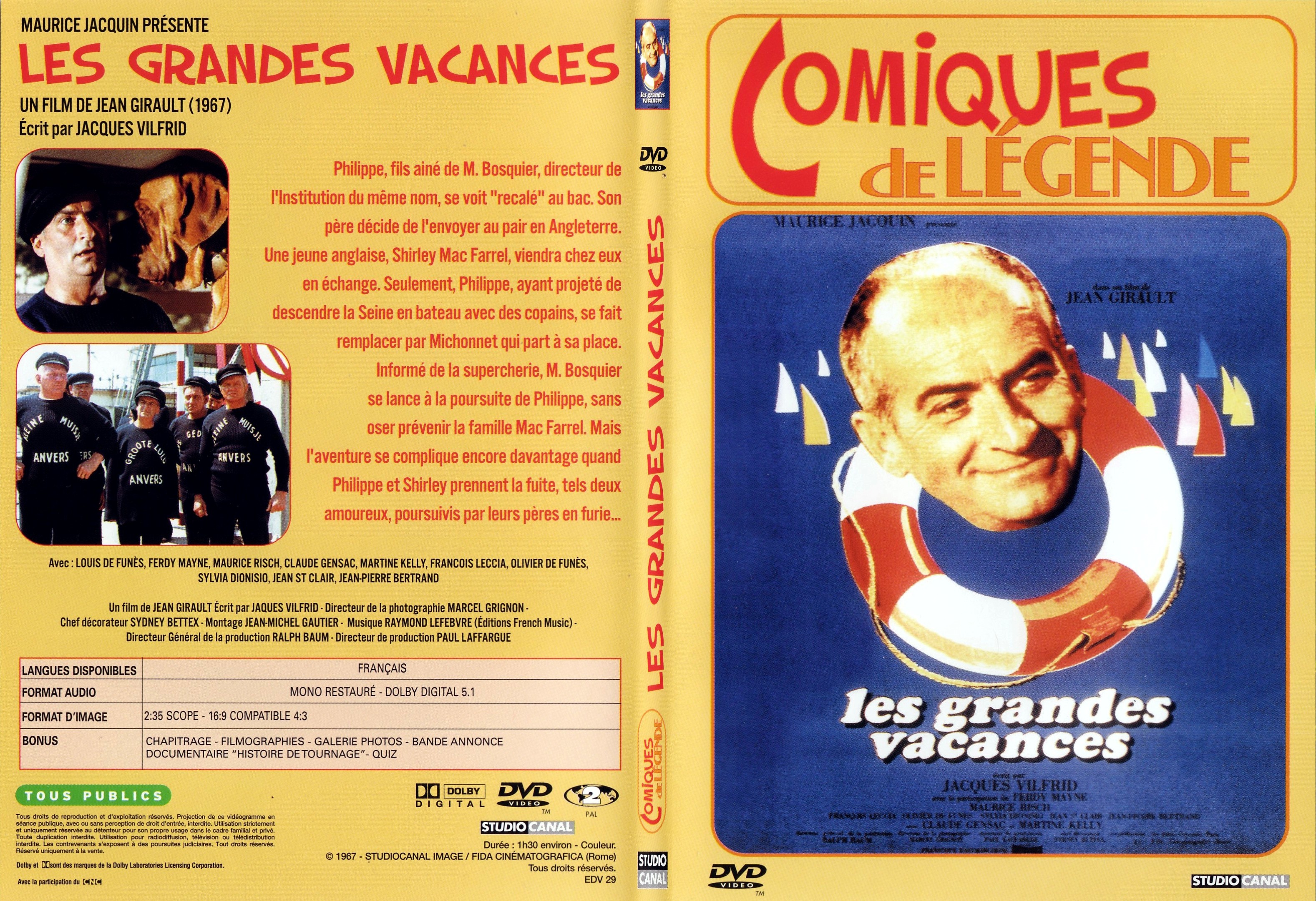 Jaquette DVD Les grandes vacances - SLIM