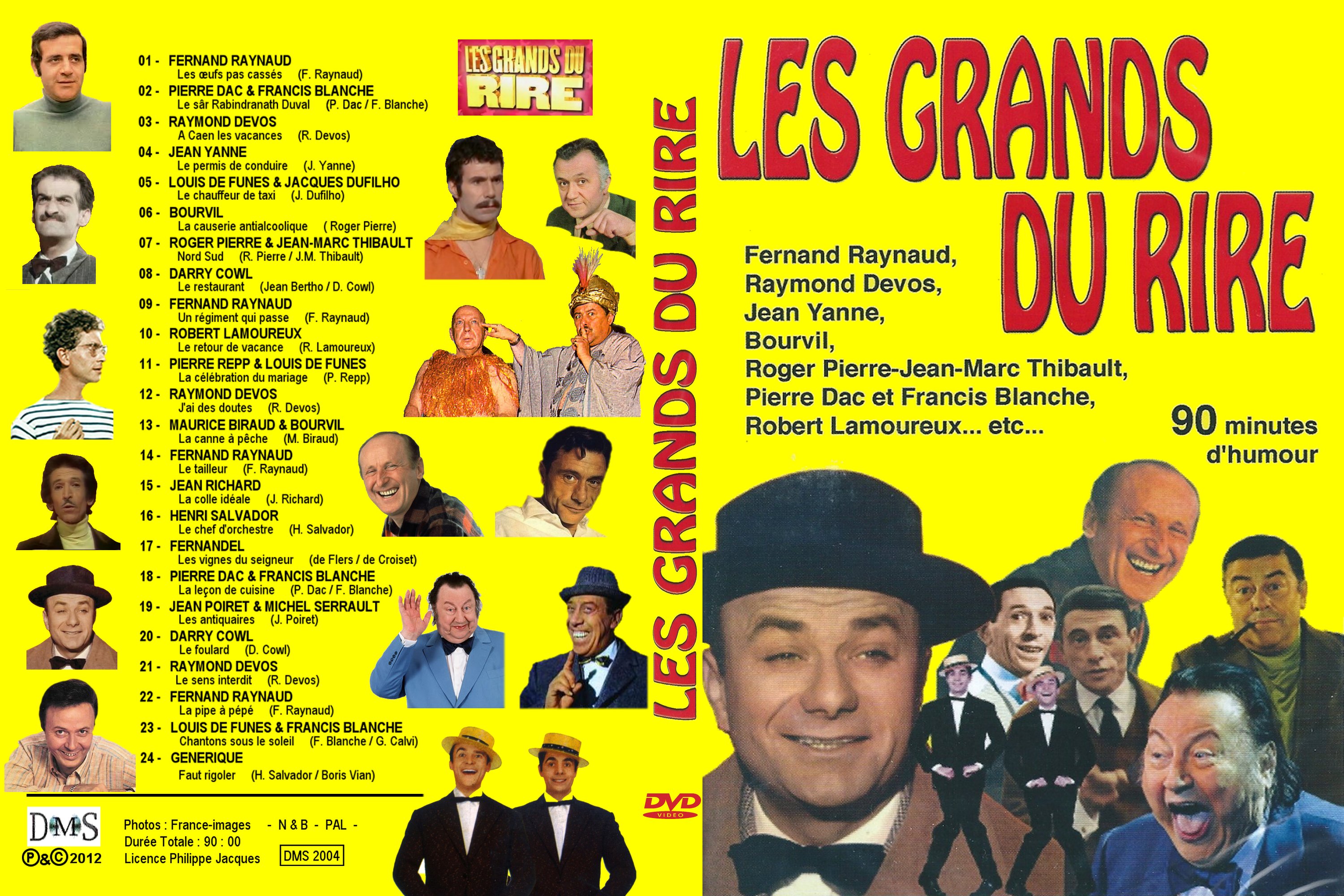 Jaquette DVD Les grands du rire custom