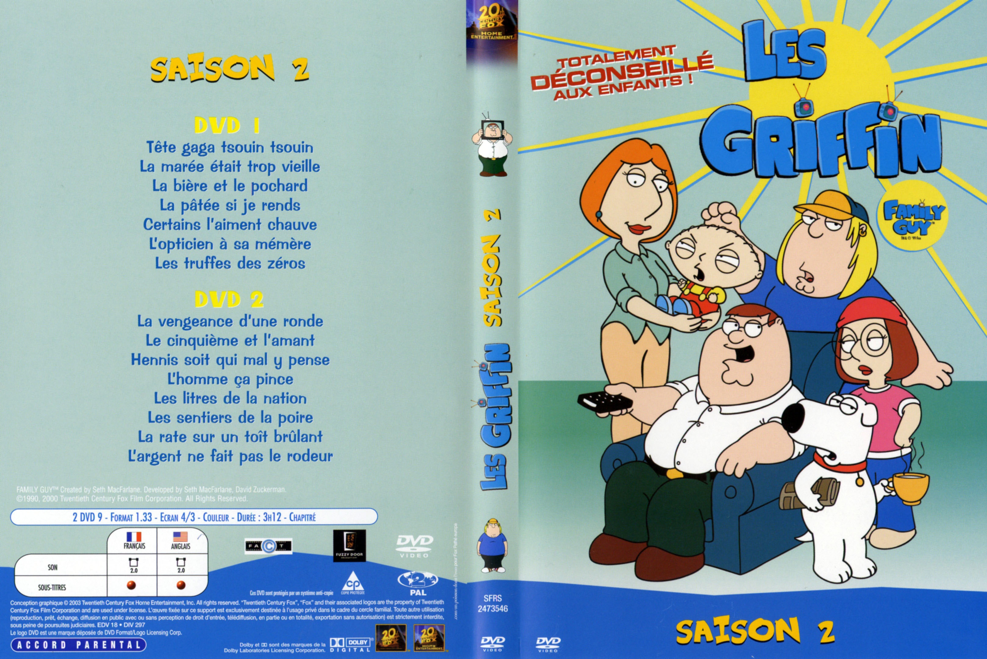 Jaquette DVD Les griffin saison 2