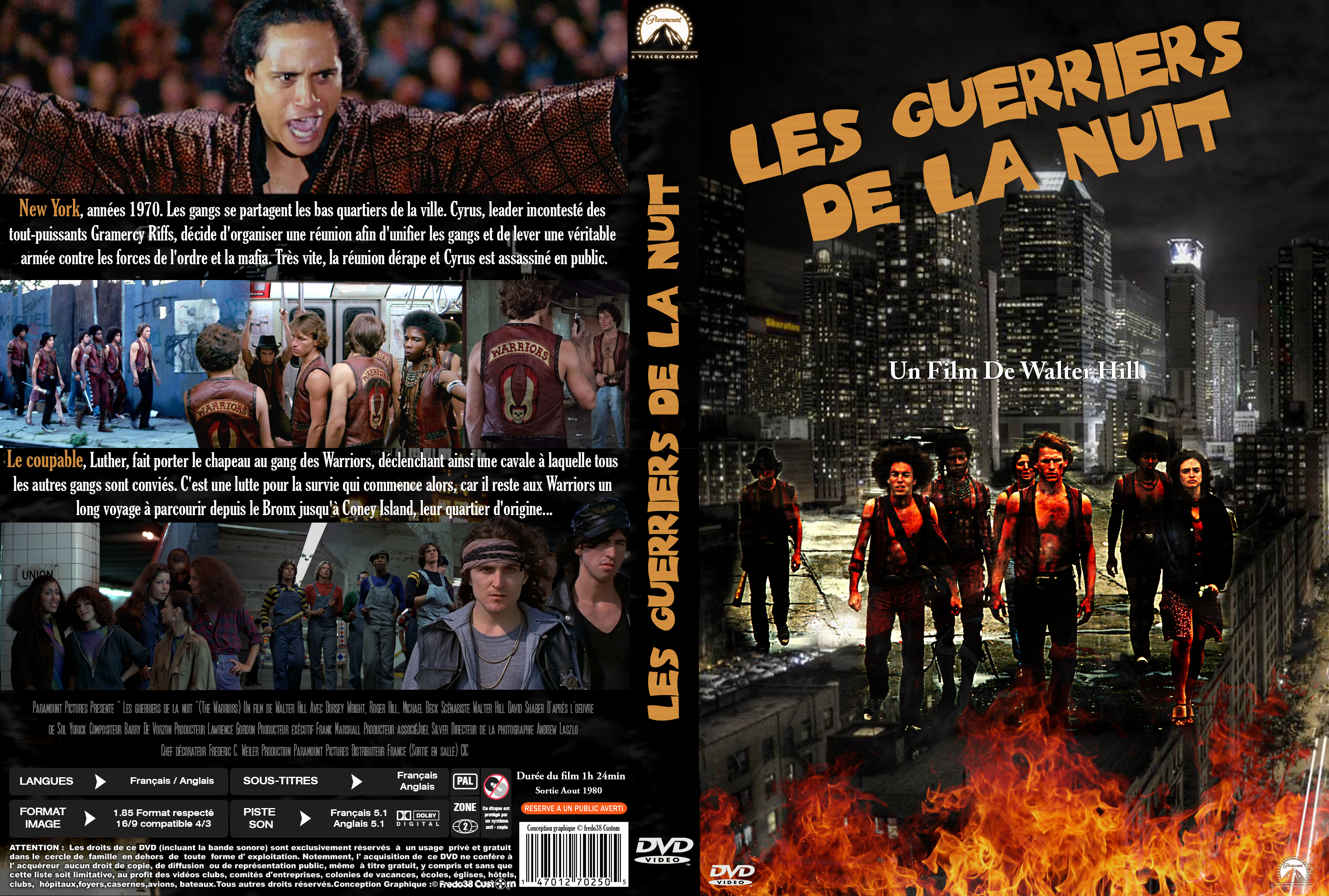 Jaquette DVD Les guerriers de la nuit custom