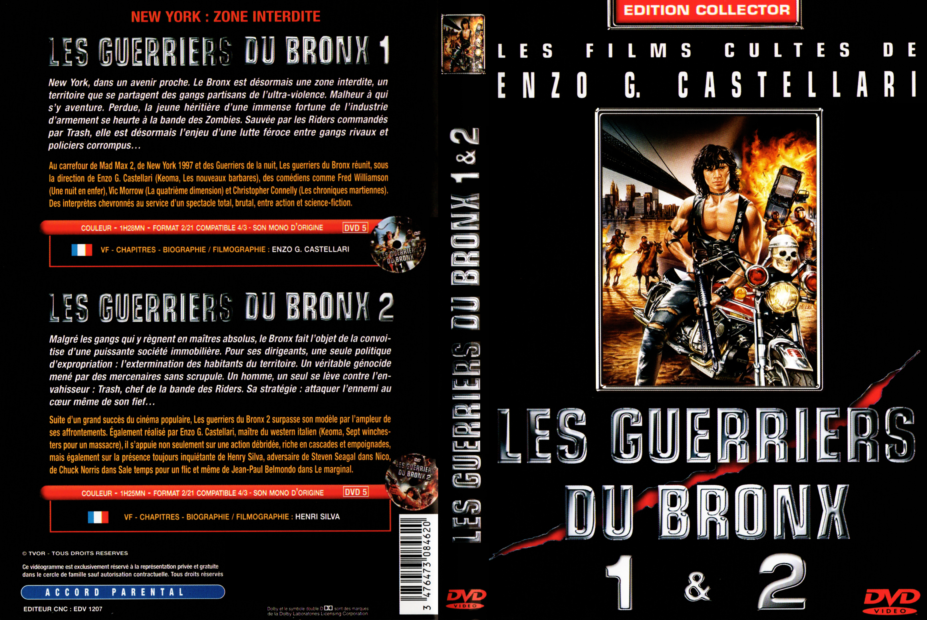 Jaquette DVD Les guerriers du Bronx 1 & 2