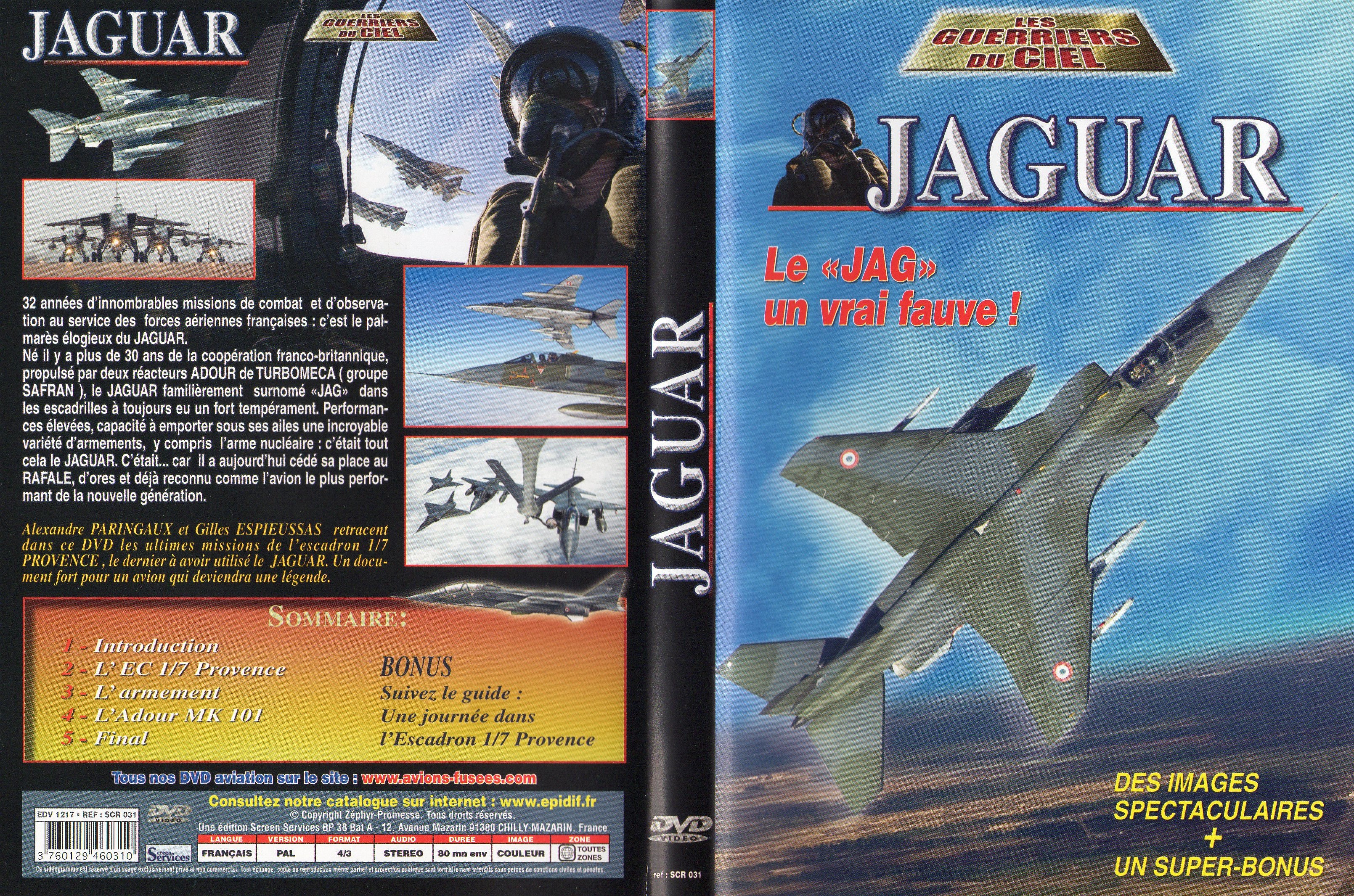 Jaquette DVD Les guerriers du ciel - Jaguar