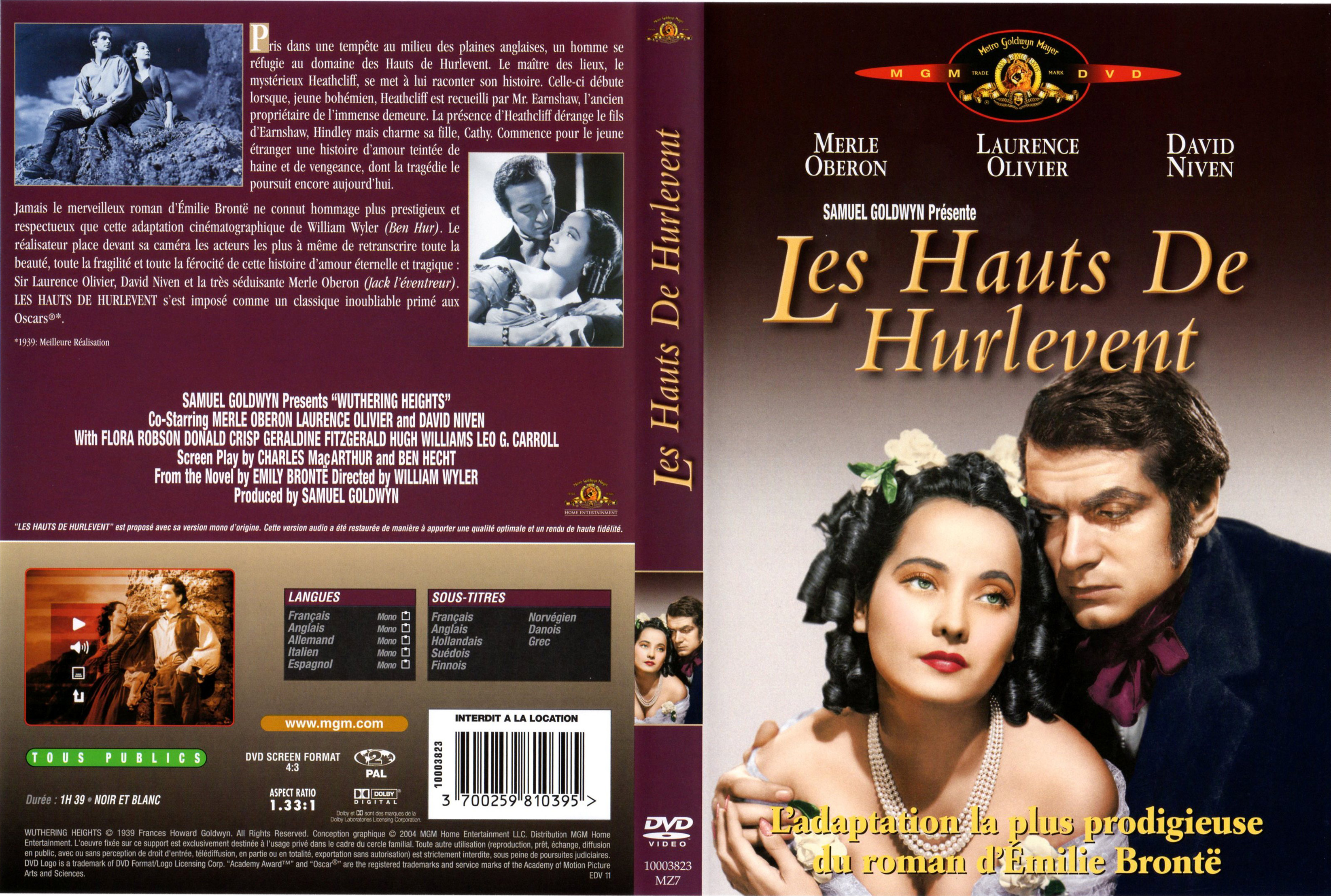 Jaquette DVD Les hauts de hurlevent