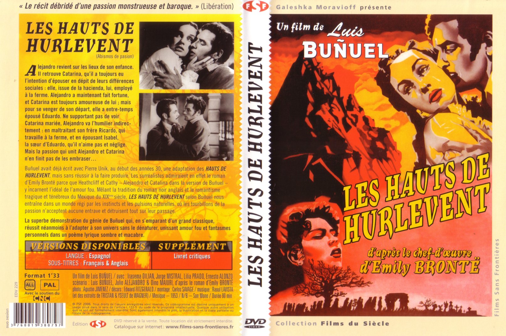 Jaquette DVD Les hauts de hurlevent (Luis Bunuel)