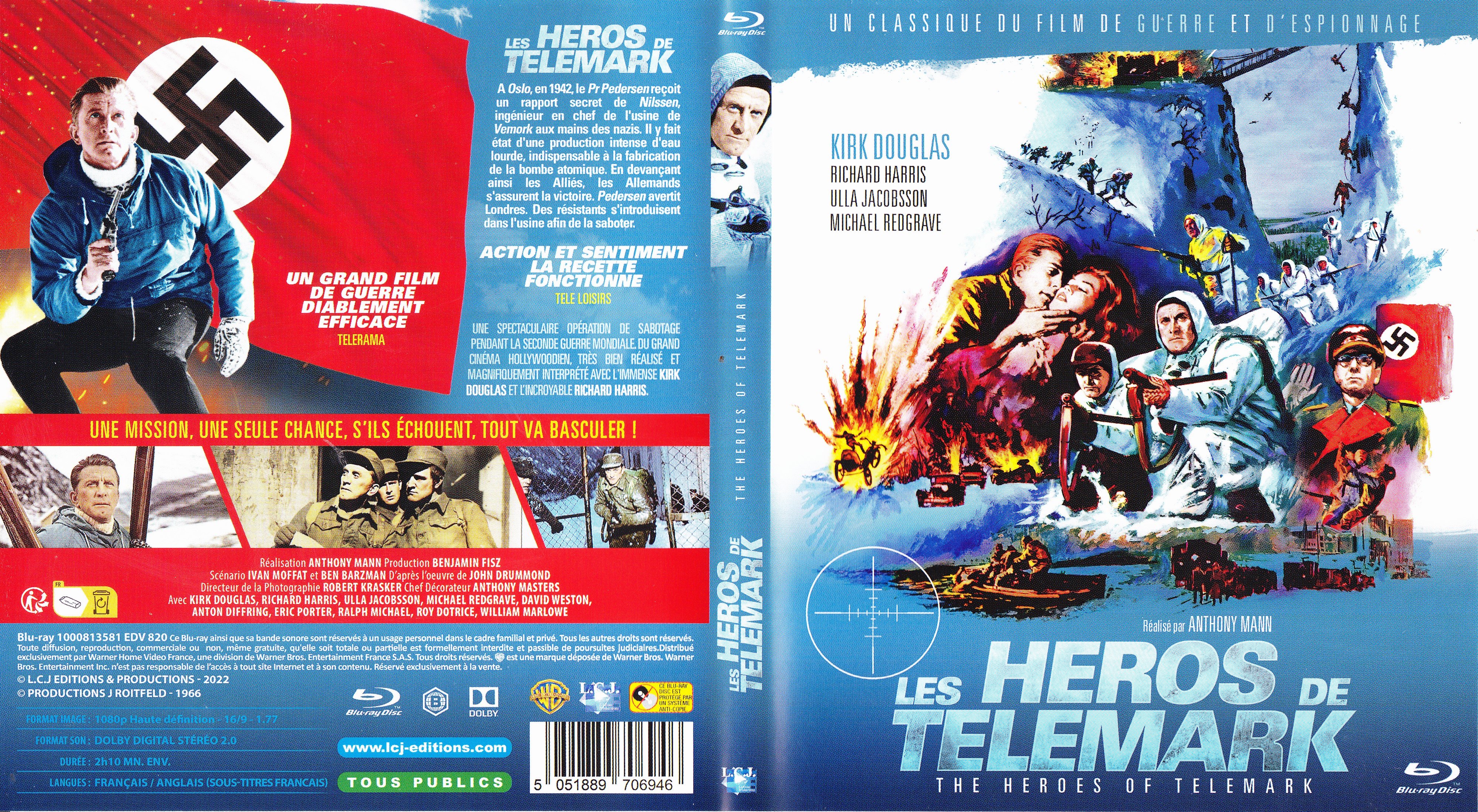 Jaquette DVD Les hros de Telemark (BLU-RAY)