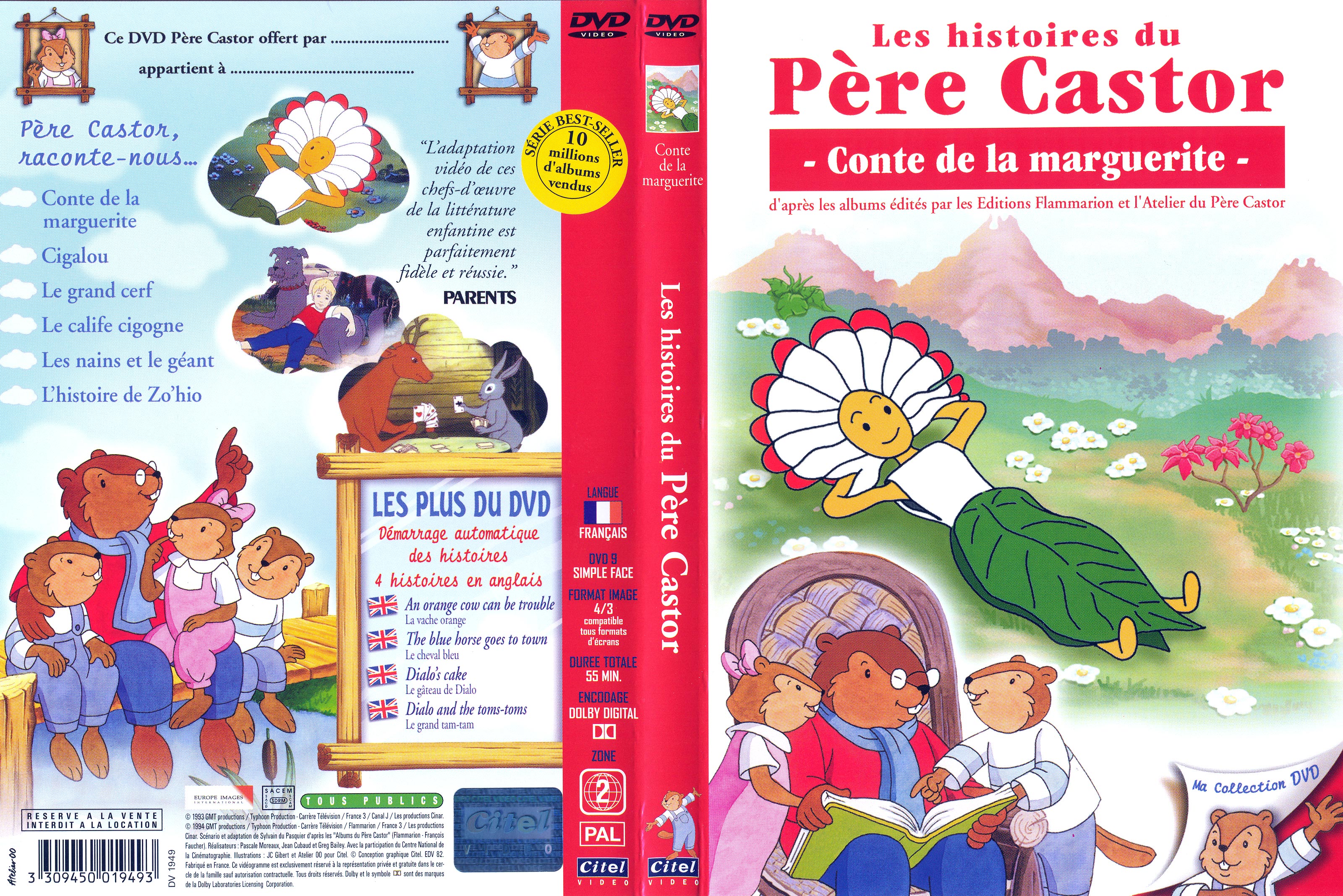 Jaquette DVD Les histoires du Pre Castor - Conte de la marguerite