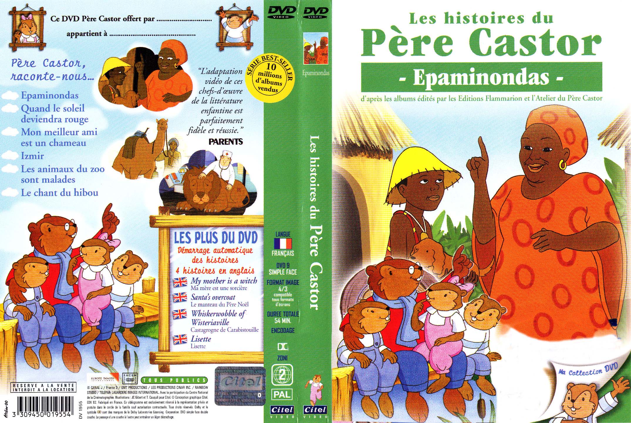 Jaquette DVD Les histoires du Pre Castor - Epaminondas