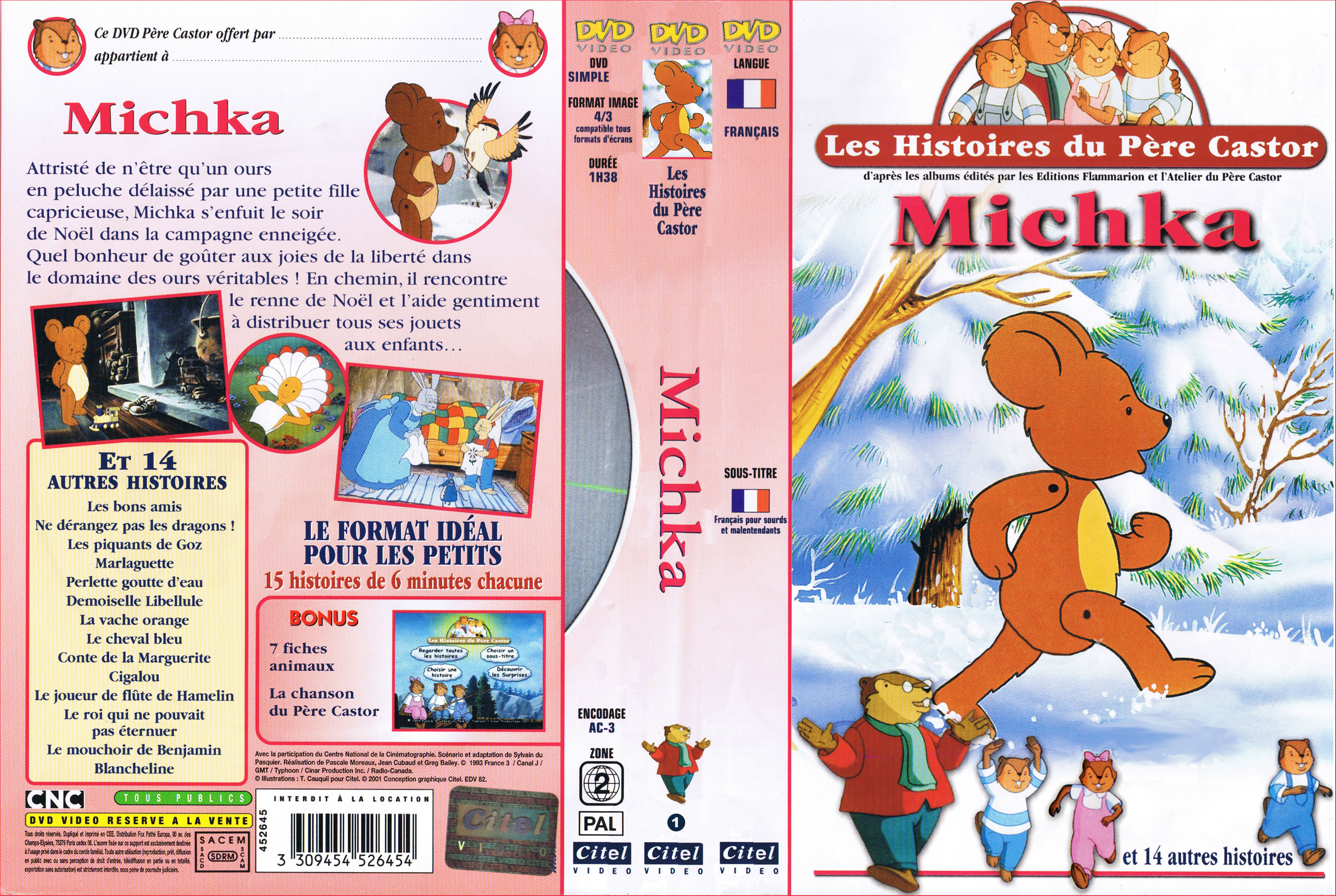 Jaquette DVD Les histoires du Pre Castor - Michka
