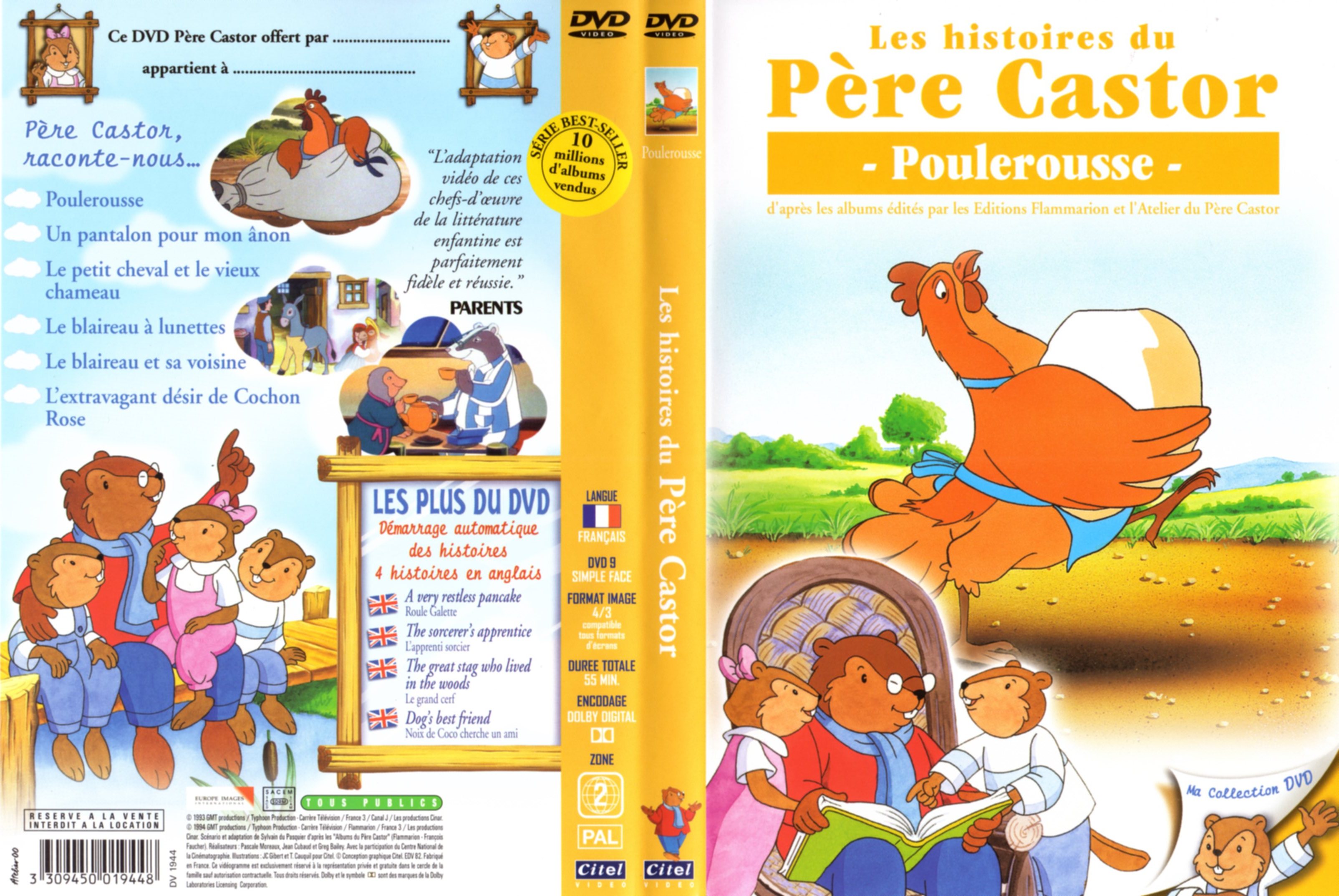 Jaquette DVD Les histoires du Pre Castor - Poulerousse