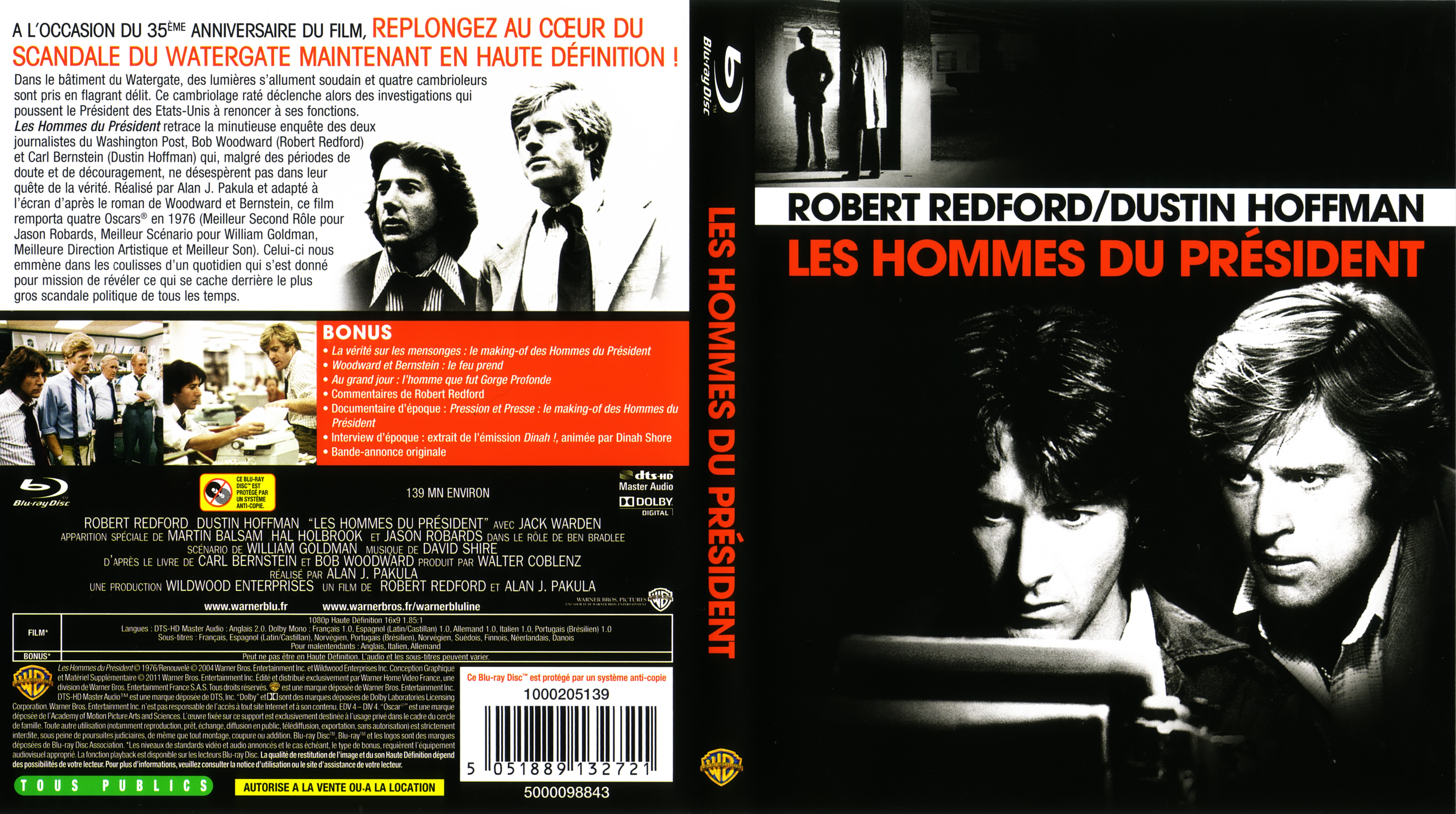 Jaquette DVD Les hommes du president (BLU-RAY)