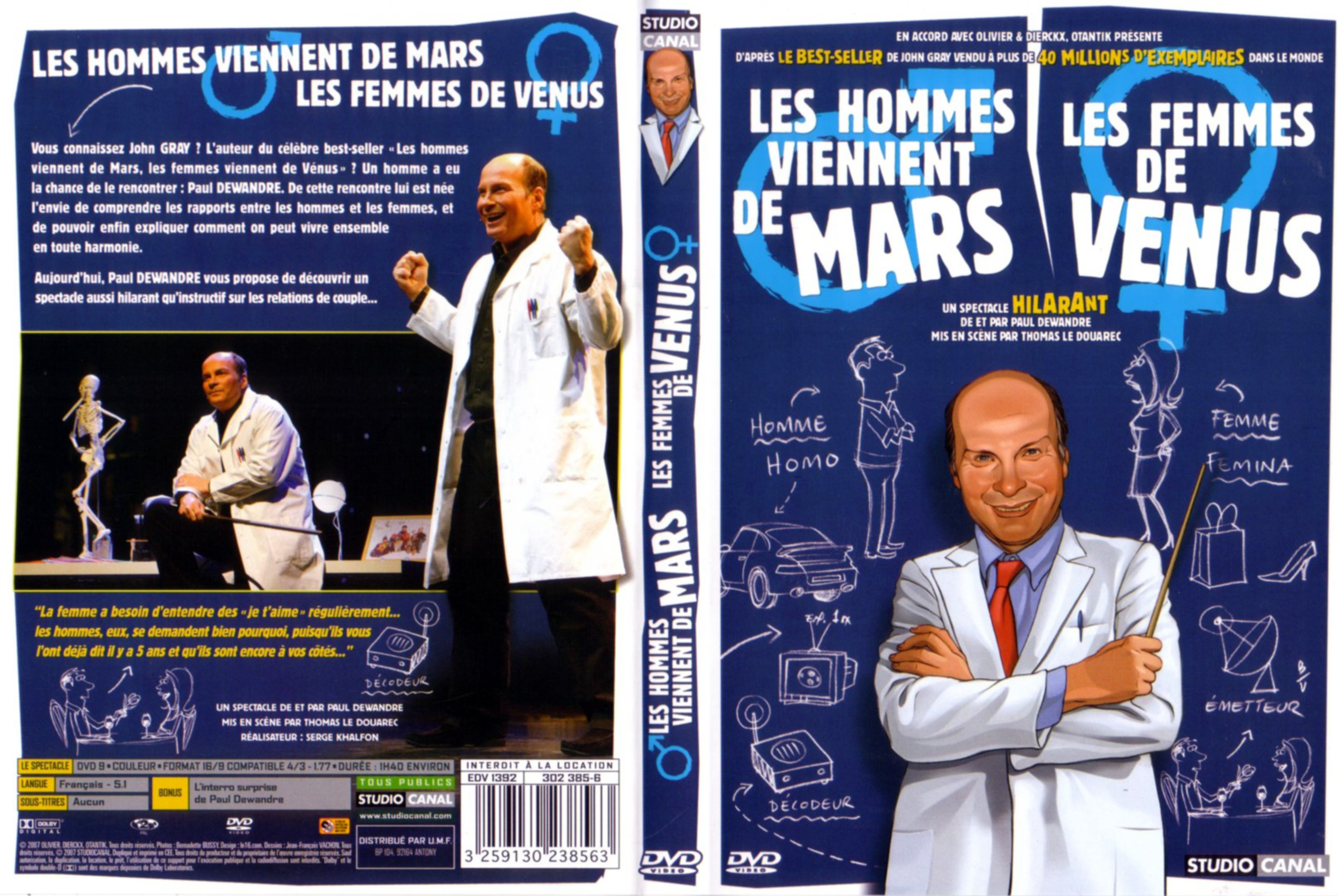 Jaquette DVD Les hommes viennent de mars les femmes de venus