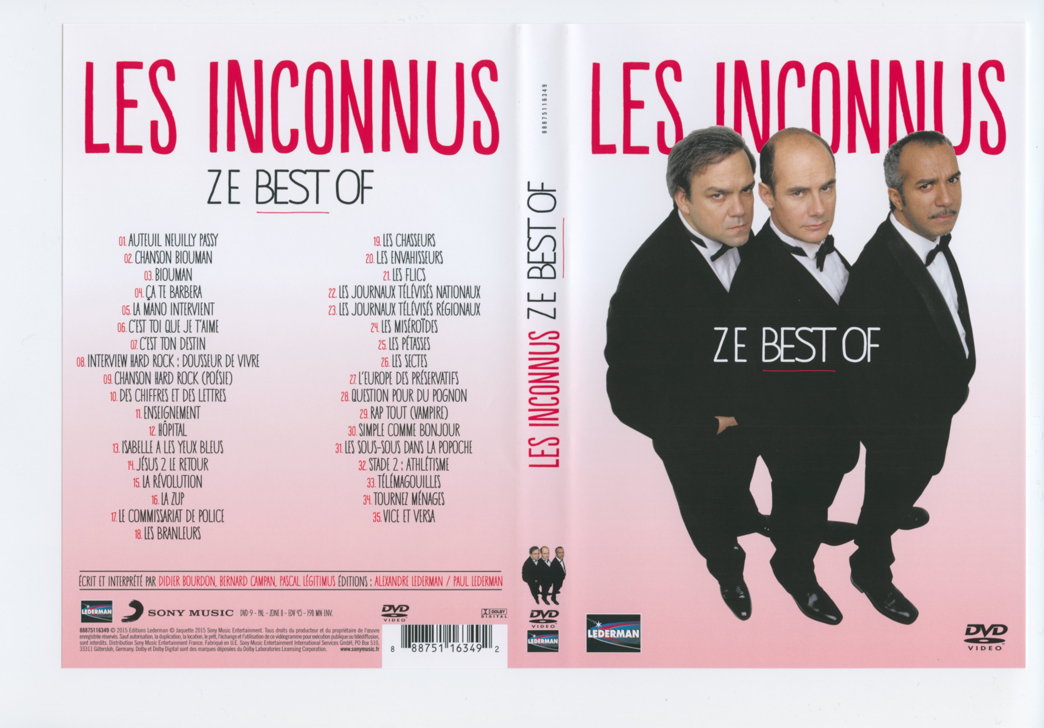 Jaquette DVD Les inconnus Ze best of