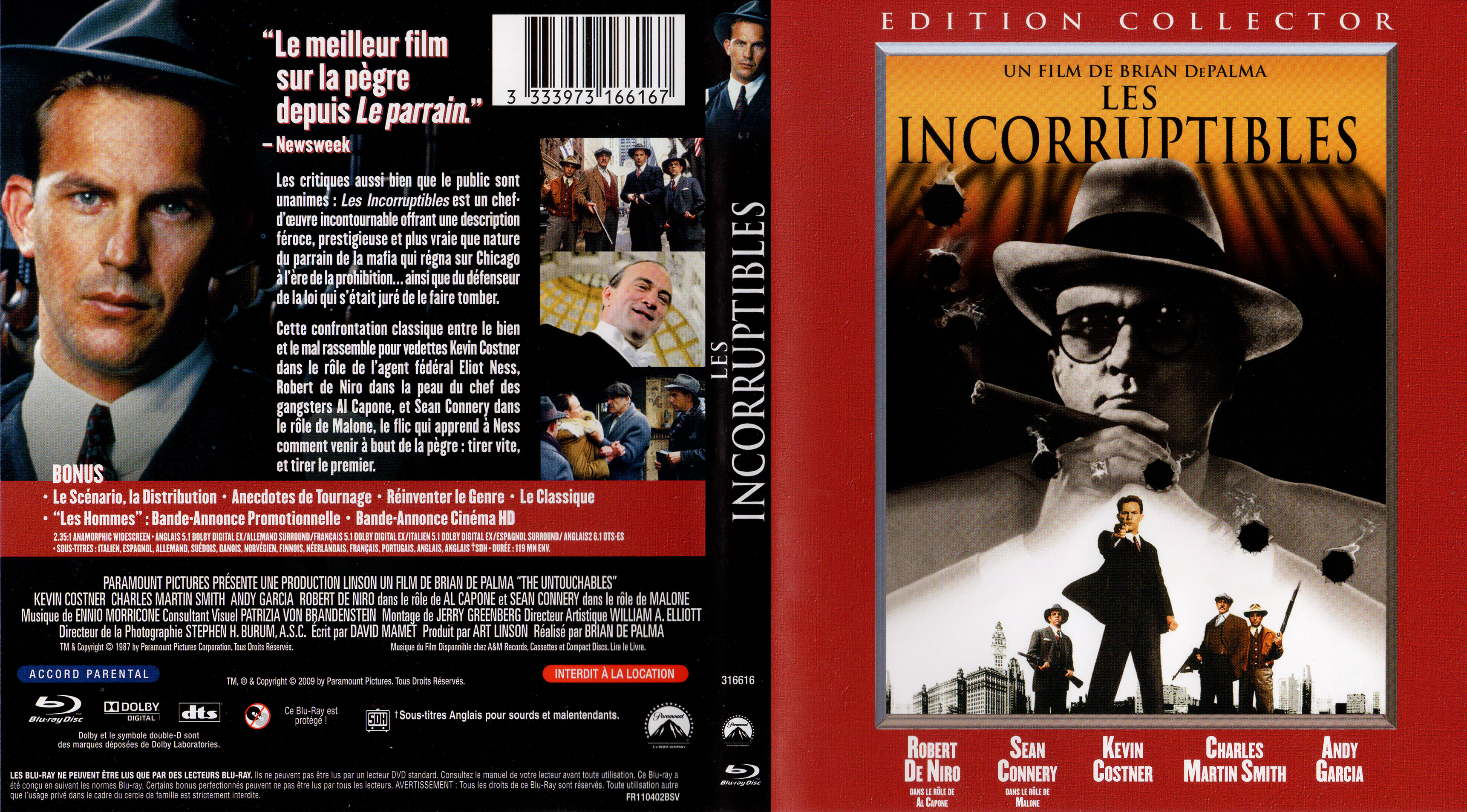 Jaquette DVD Les incorruptibles (BLU-RAY)