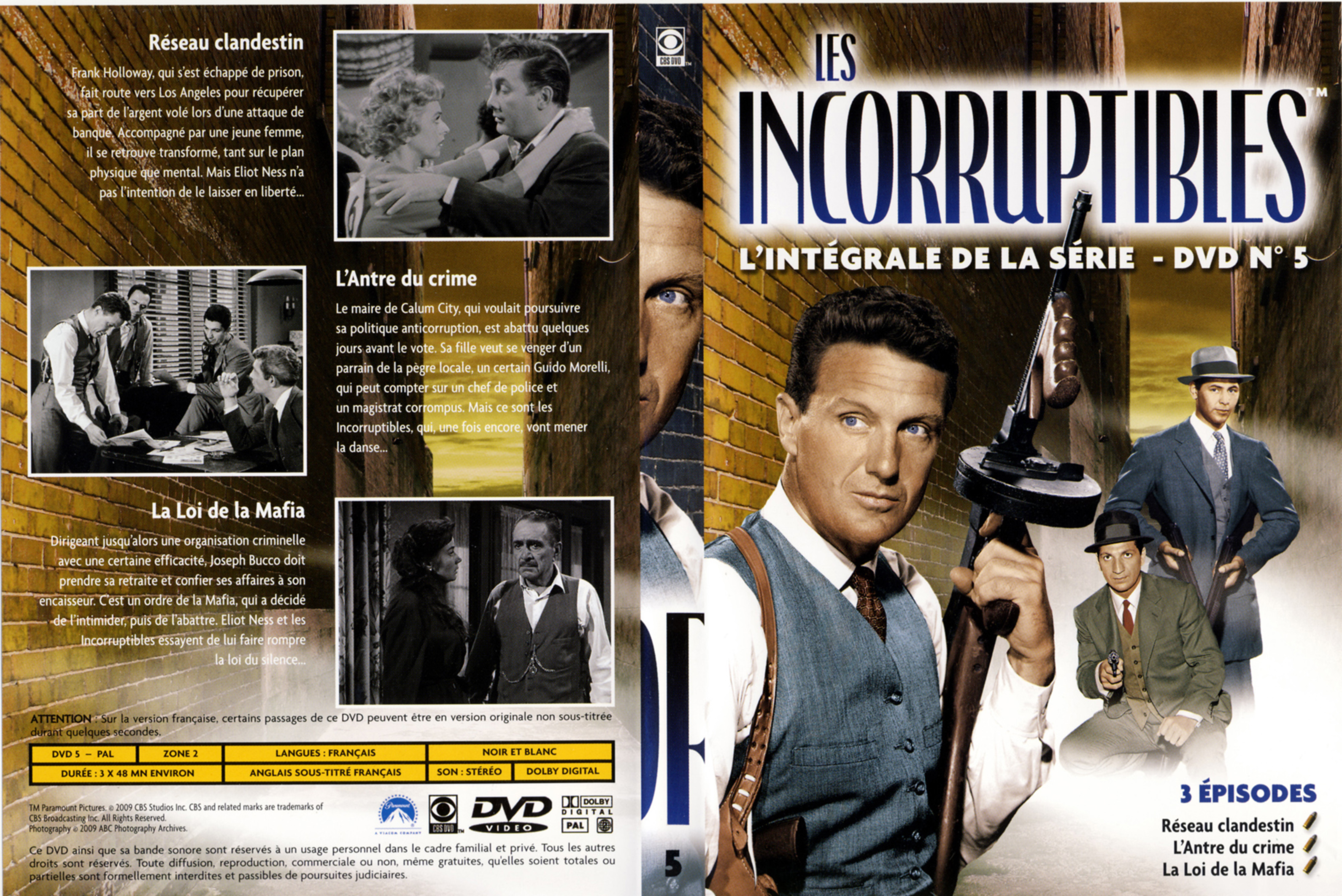 Jaquette DVD Les incorruptibles intgrale DVD 05