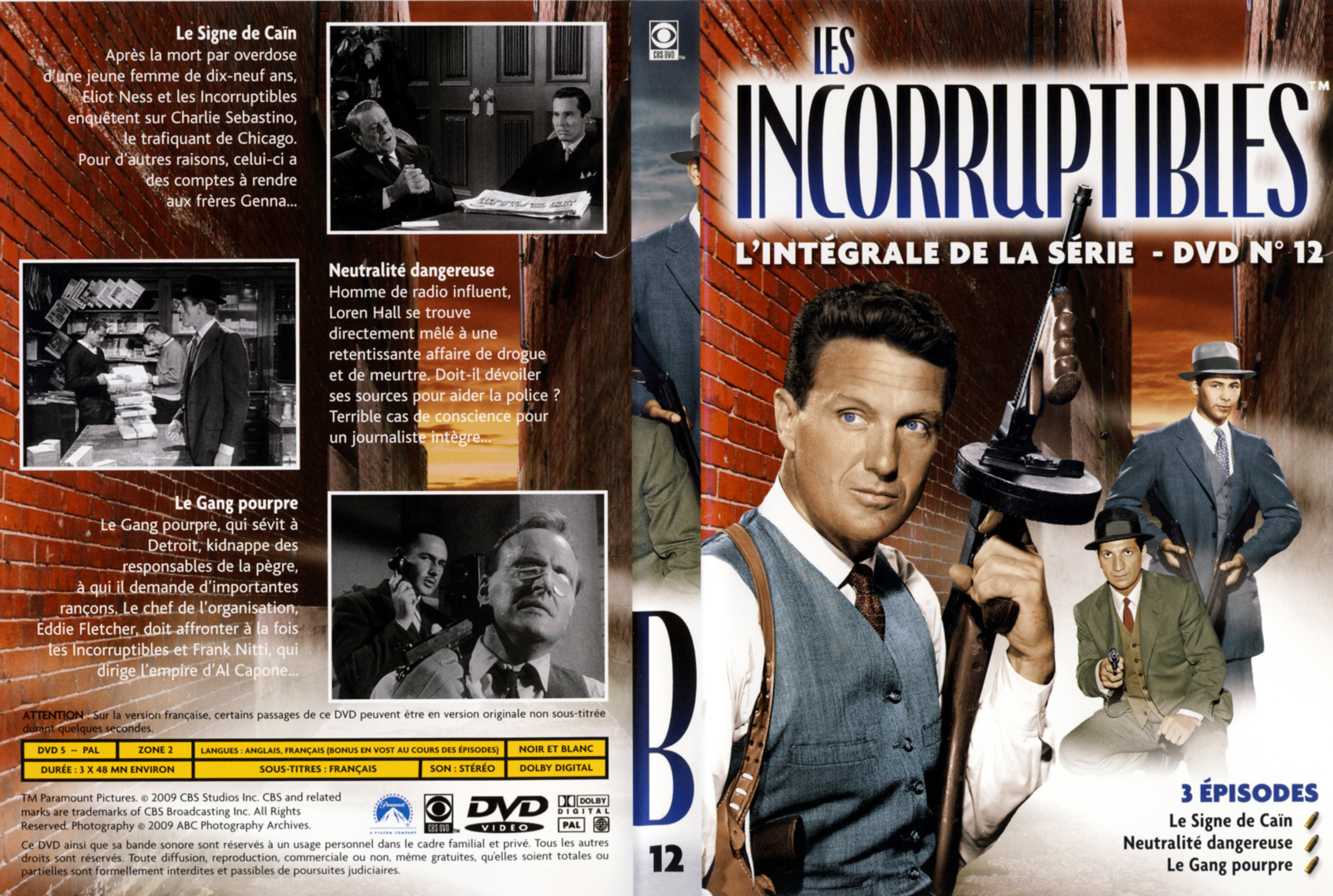 Jaquette DVD Les incorruptibles intgrale DVD 12