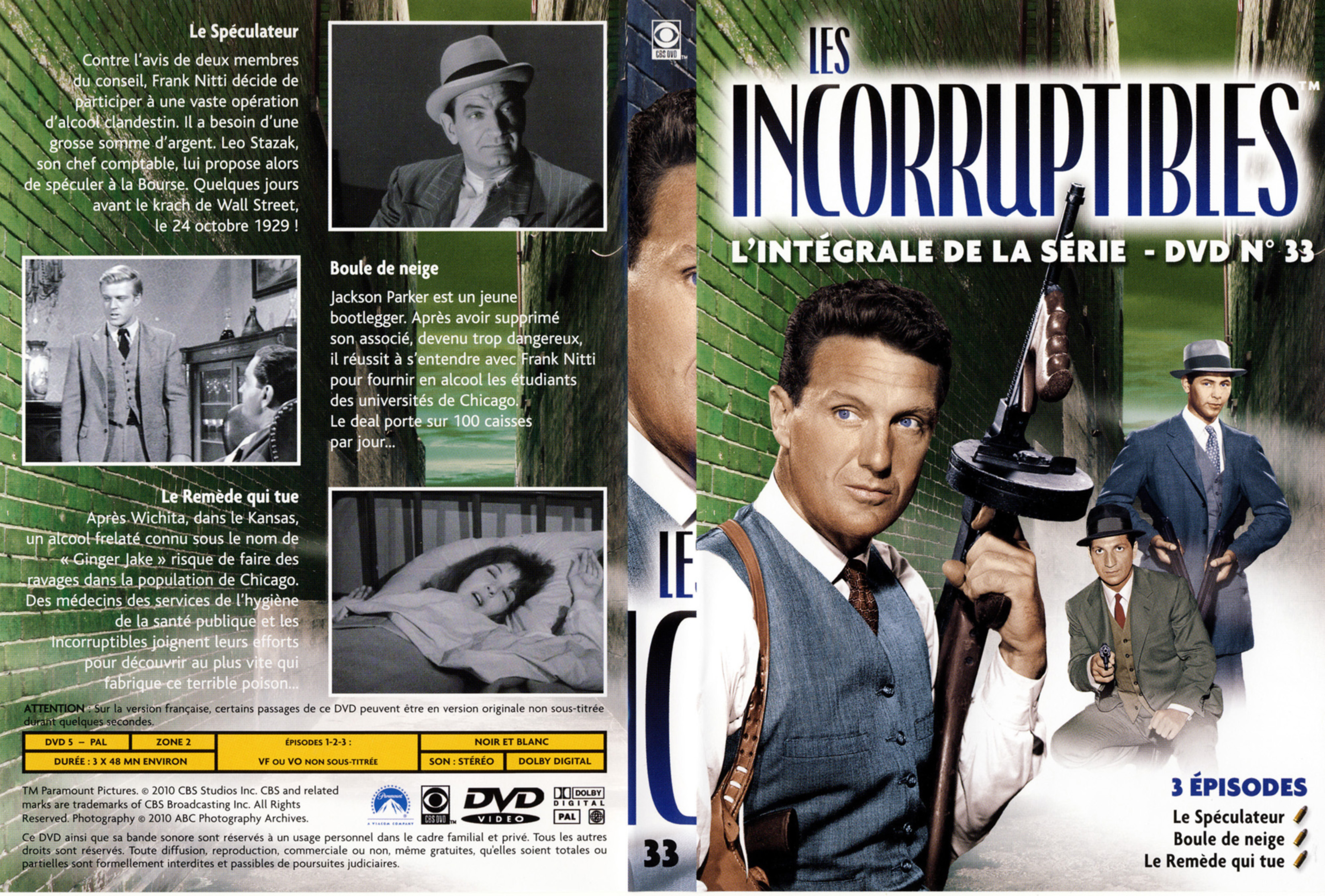 Jaquette DVD Les incorruptibles intgrale DVD 33