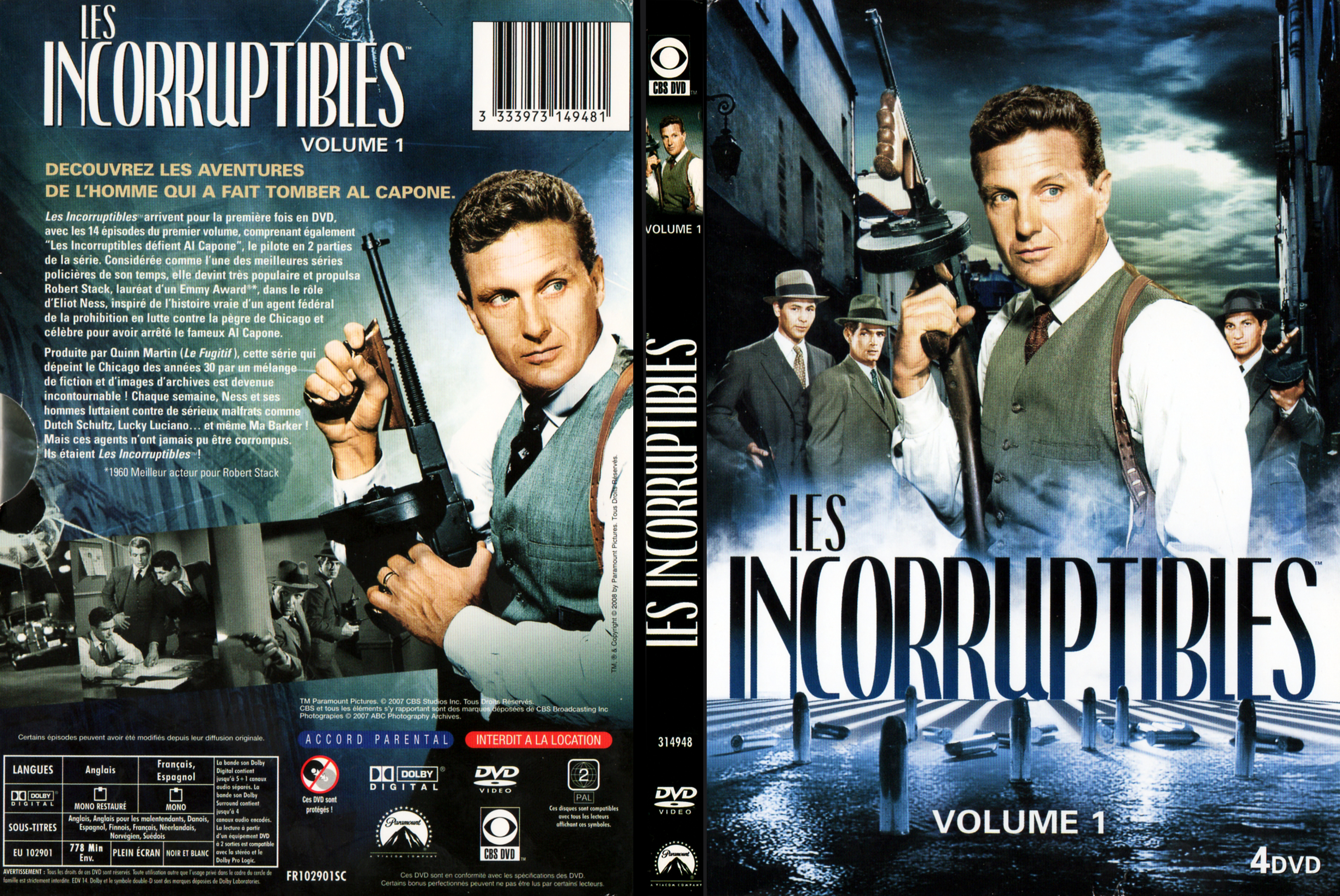 Jaquette DVD Les incorruptibles vol 01