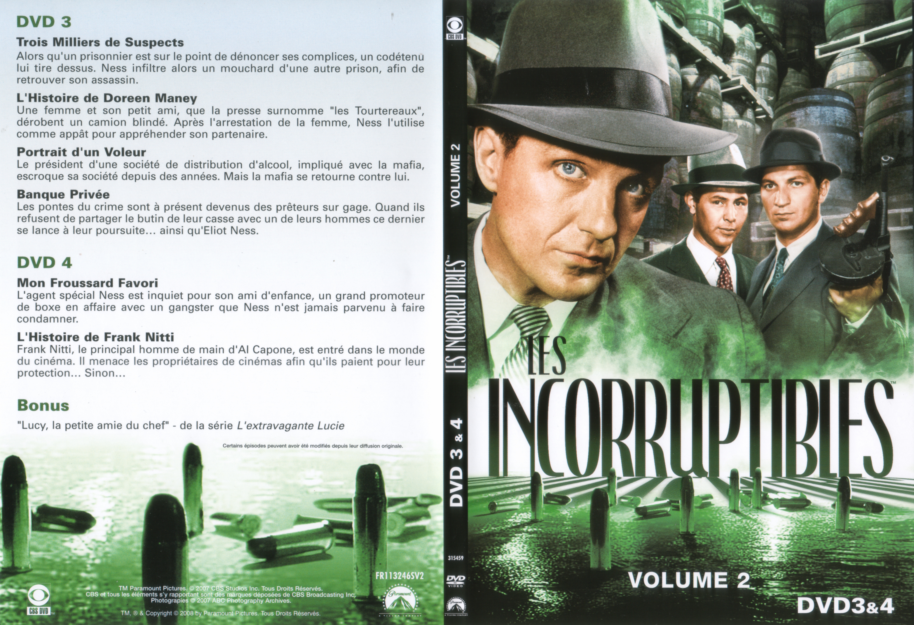 Jaquette DVD Les incorruptibles vol 02 DVD 2
