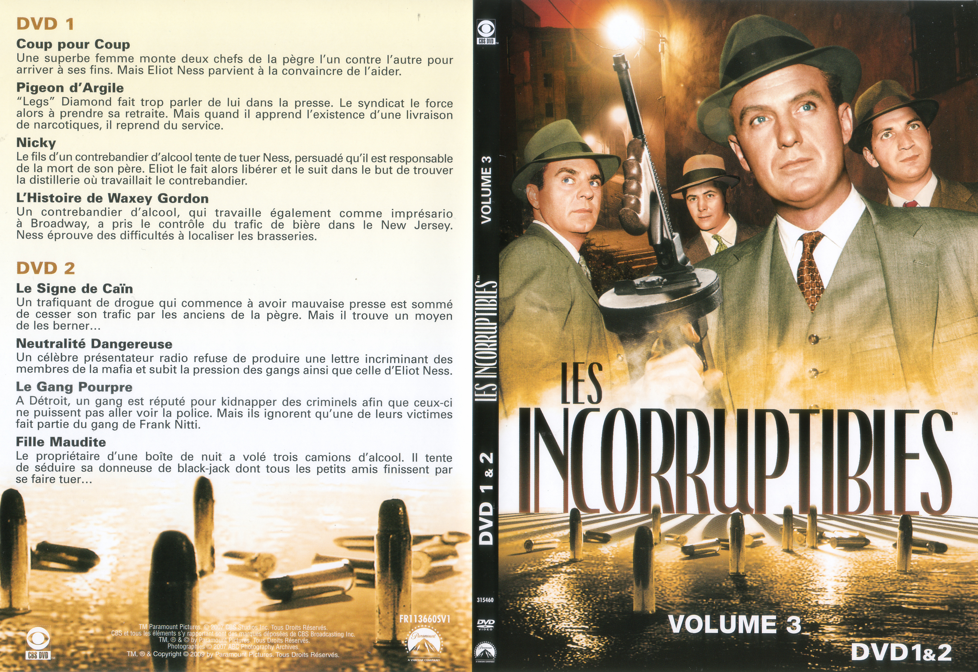 Jaquette DVD Les incorruptibles vol 03 DVD 1