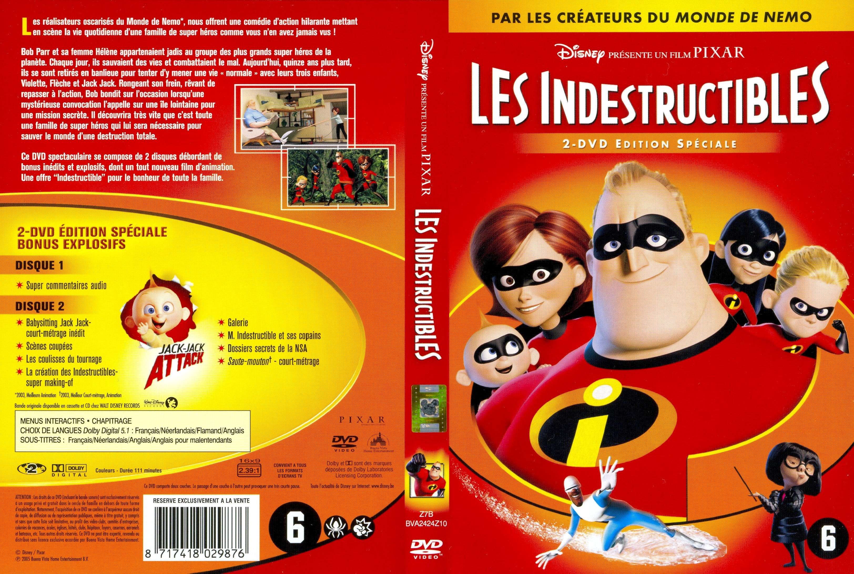 Jaquette DVD Les indestructibles v3
