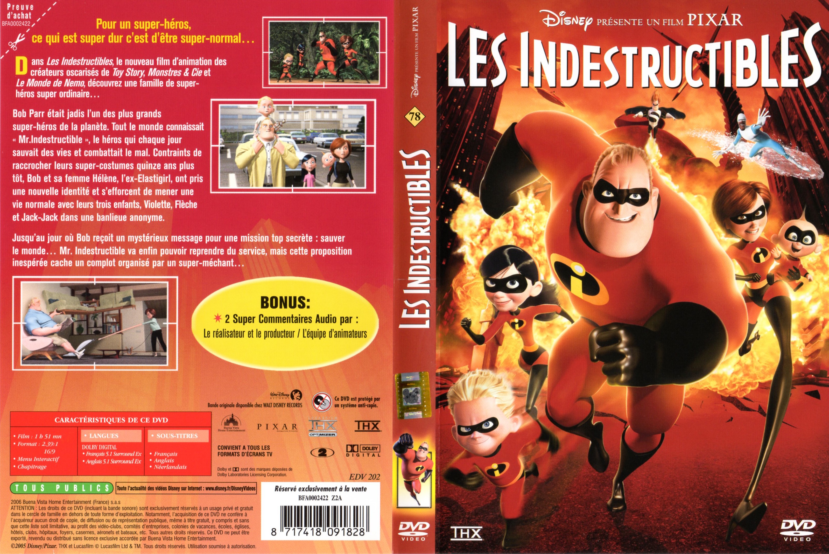 Jaquette DVD Les indestructibles v4
