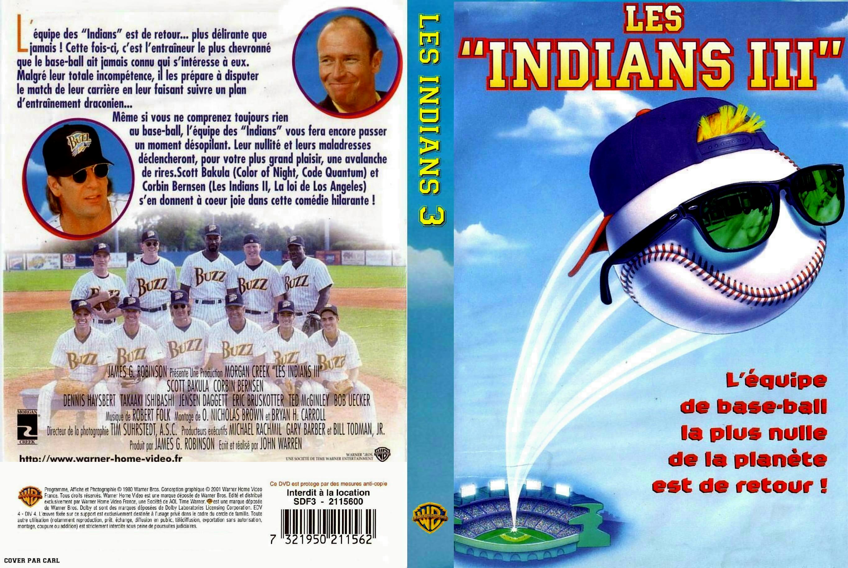 Jaquette DVD Les indians 3 custom