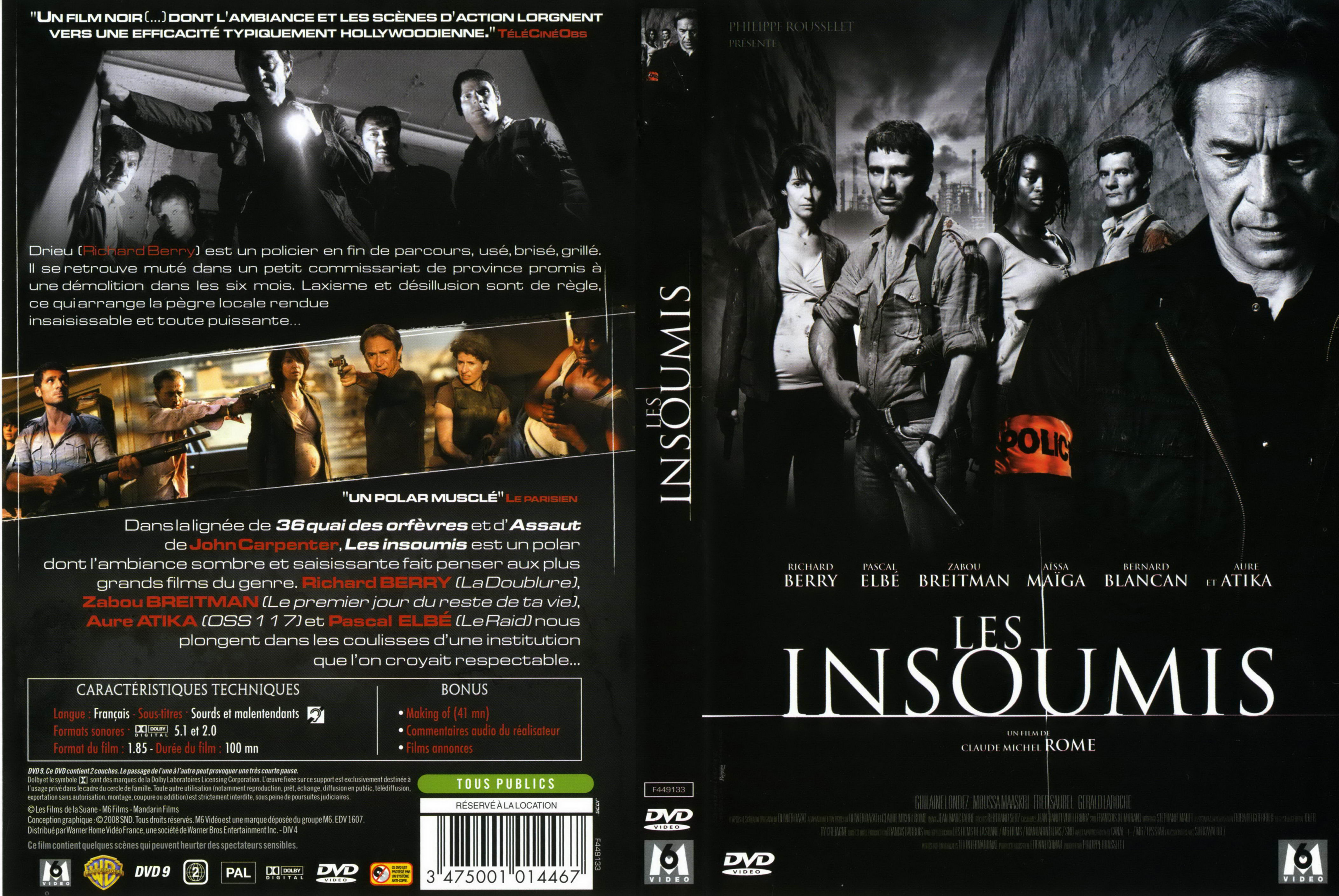 Jaquette DVD Les insoumis