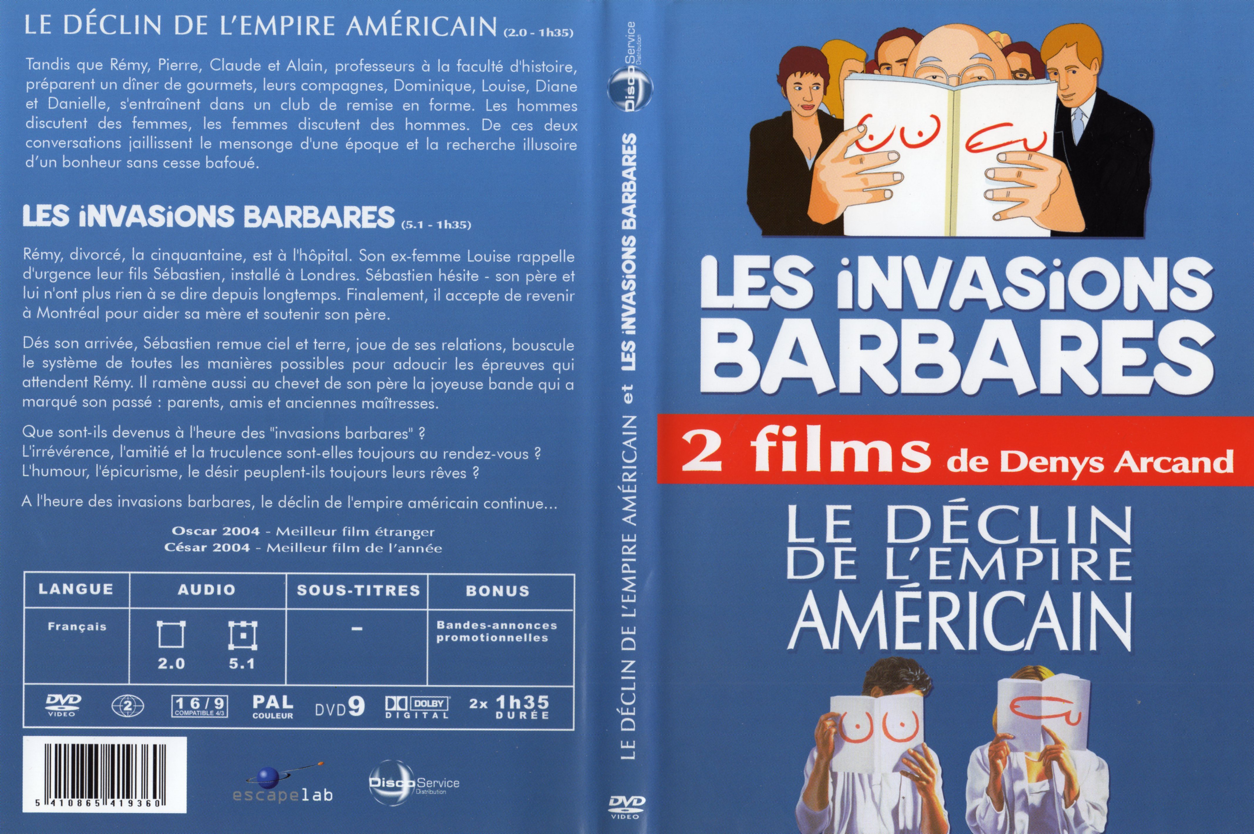 Jaquette DVD Les invasions barbares - le declin de l