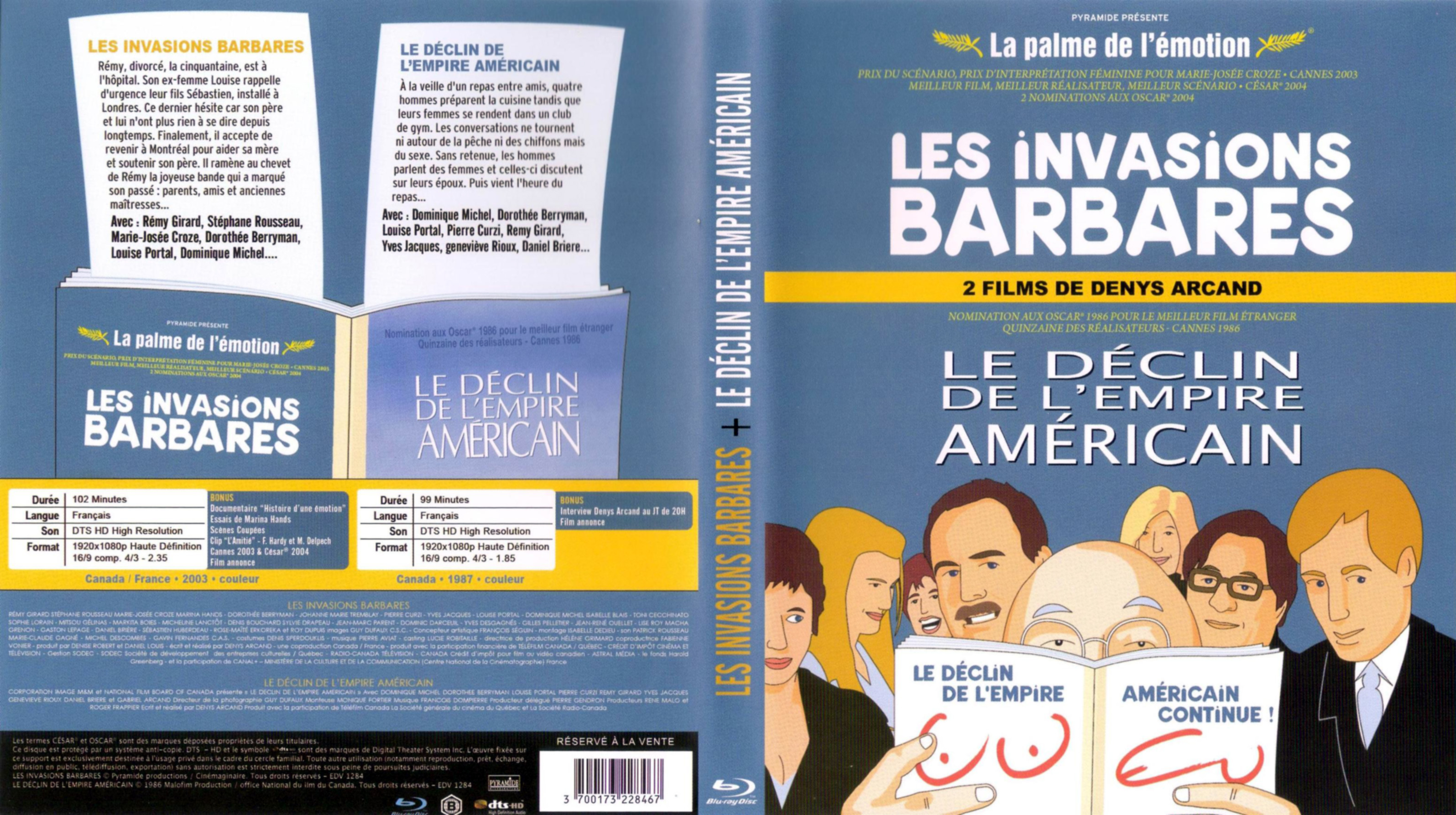 Jaquette DVD Les invasions barbares - le declin de l