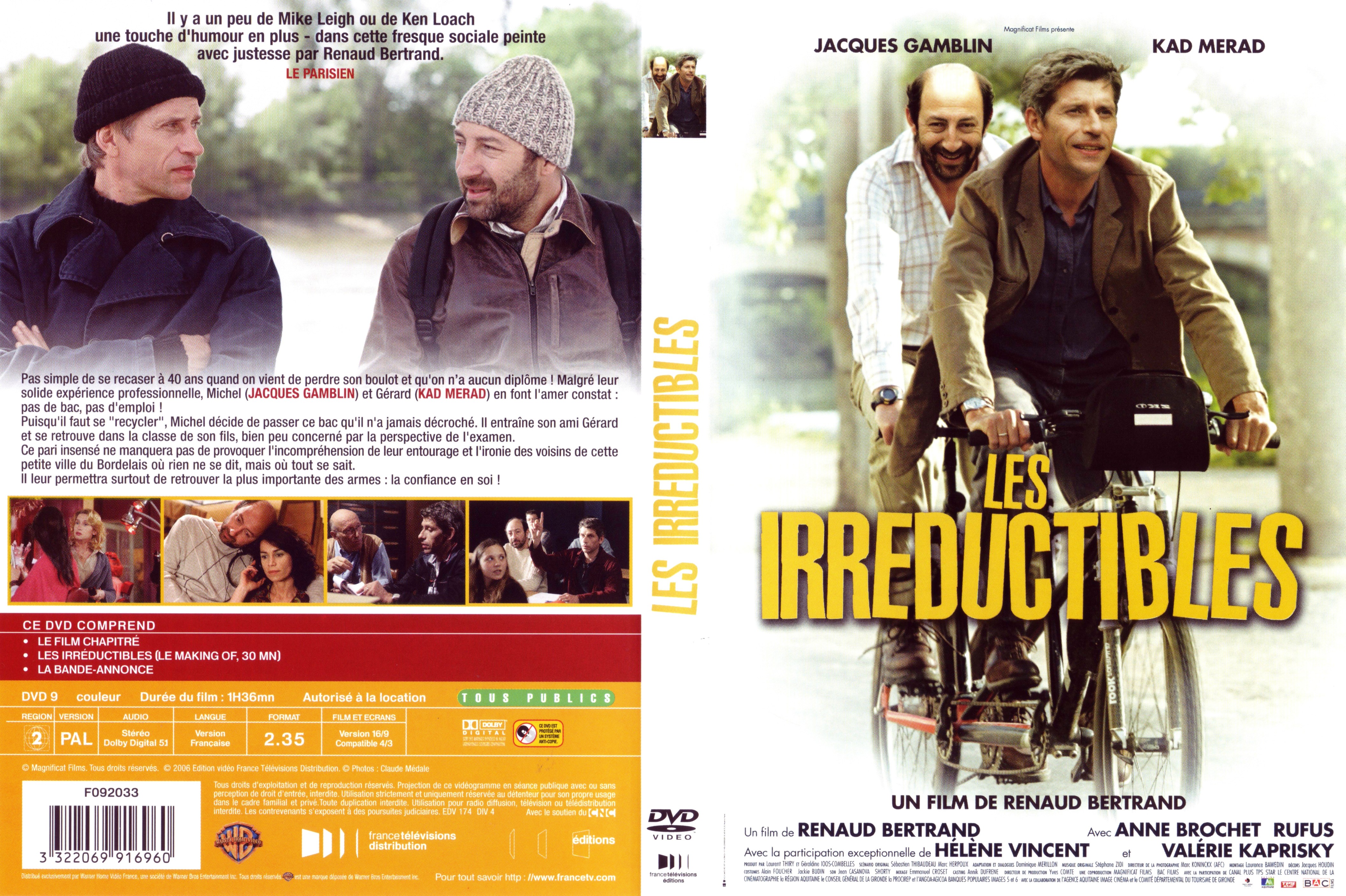 Jaquette DVD Les irrductibles