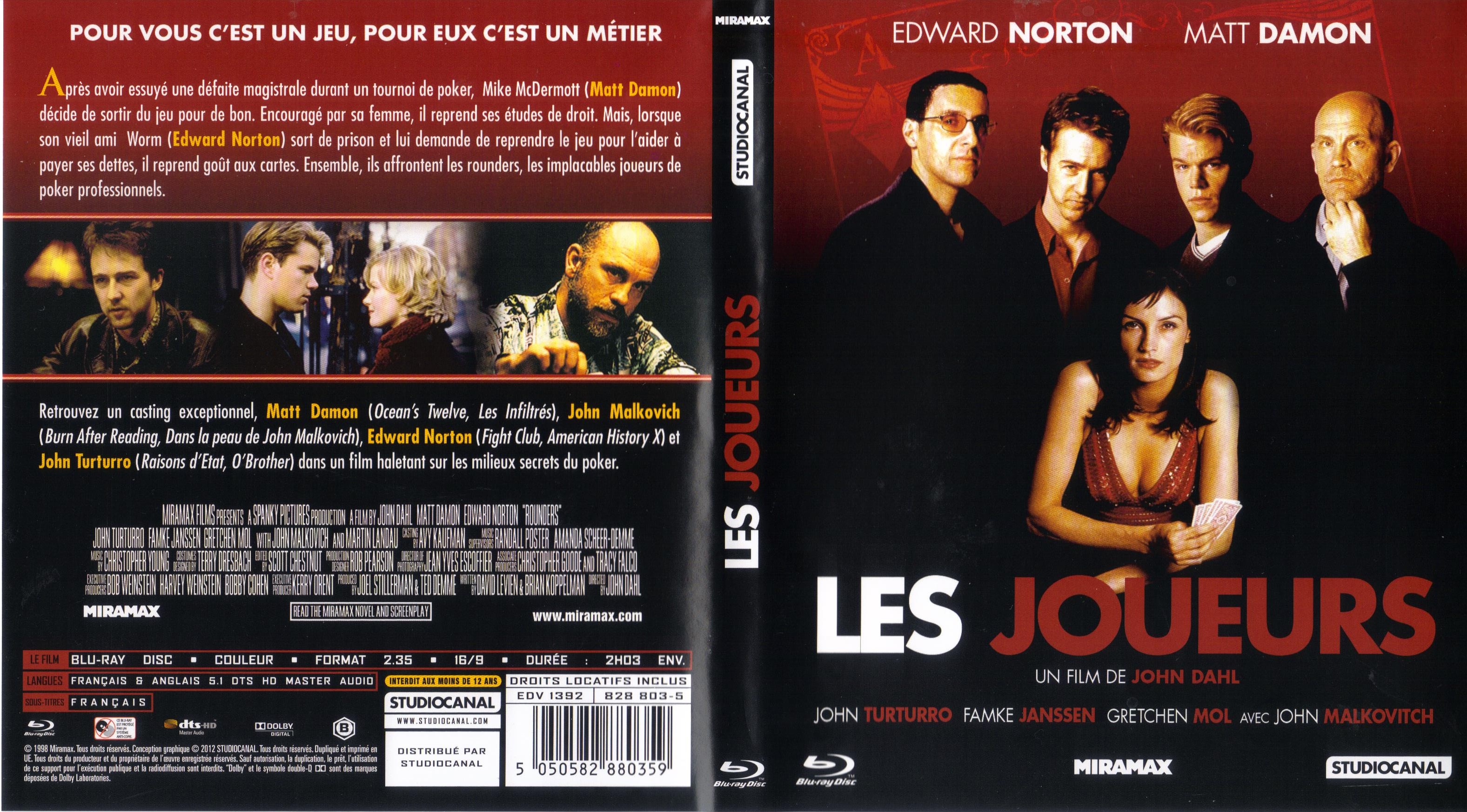 Jaquette DVD Les joueurs (1998) (BLU-RAY)