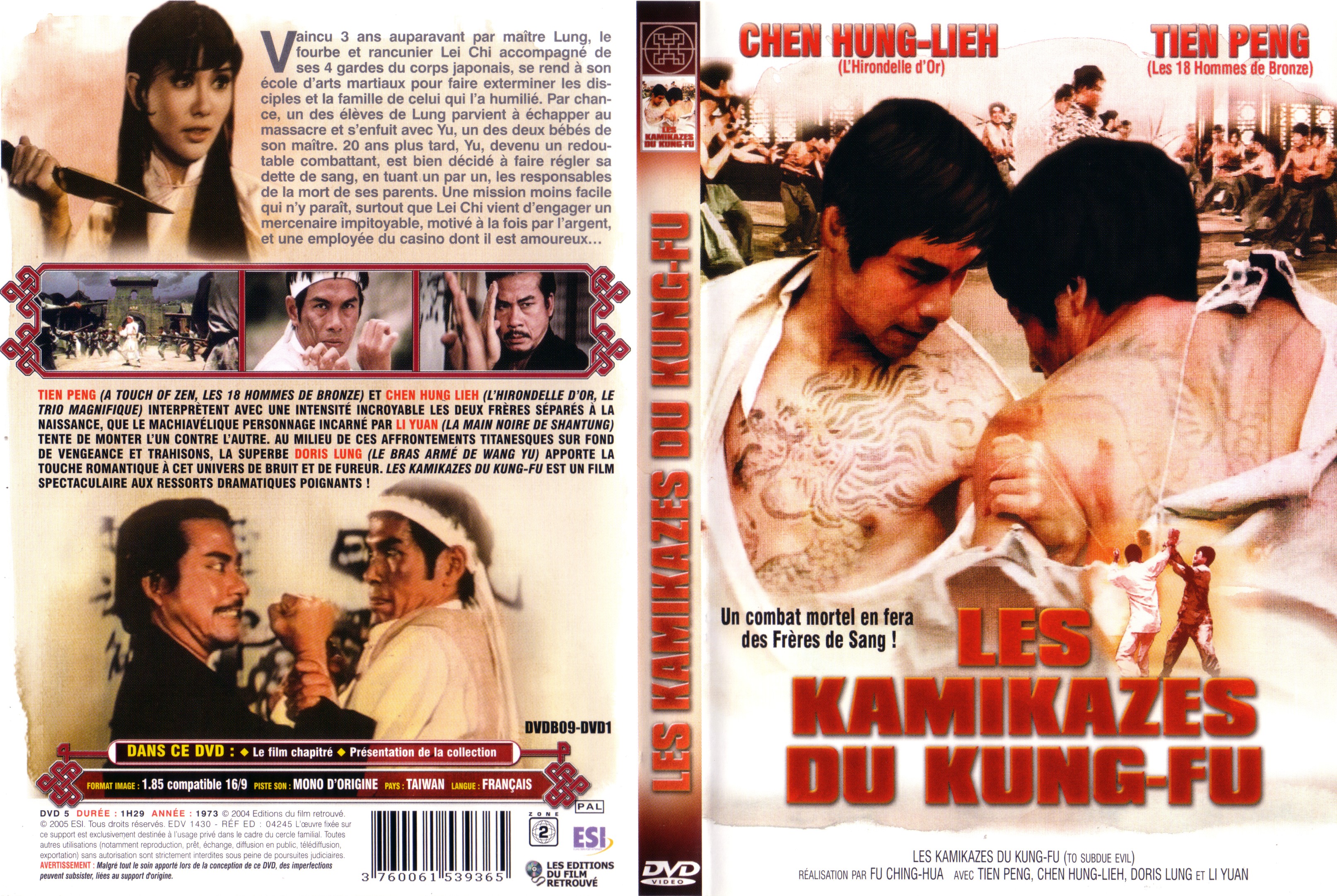 Jaquette DVD Les kamikazes du kung-fu
