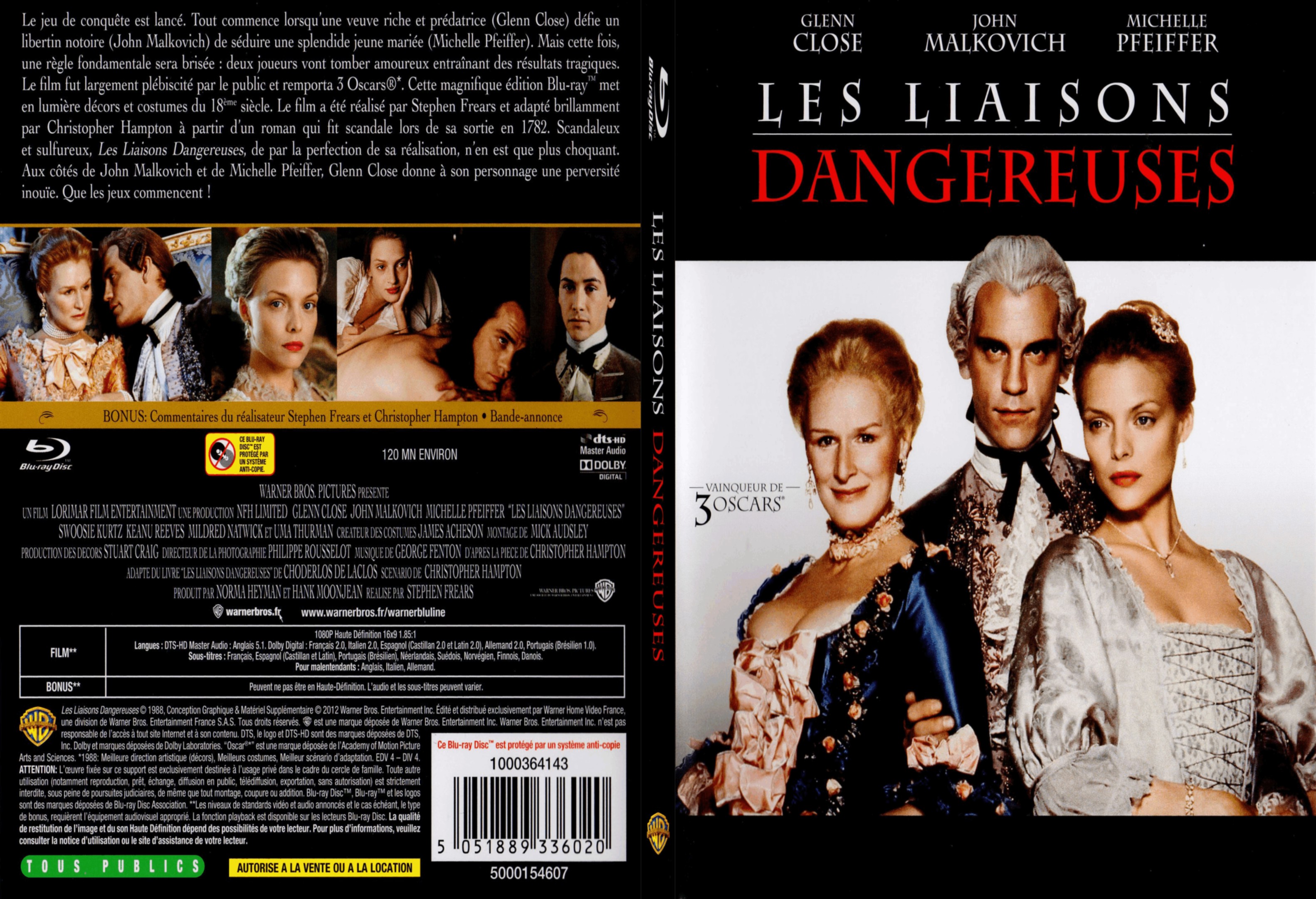Jaquette DVD Les liaisons dangereuses - SLIM