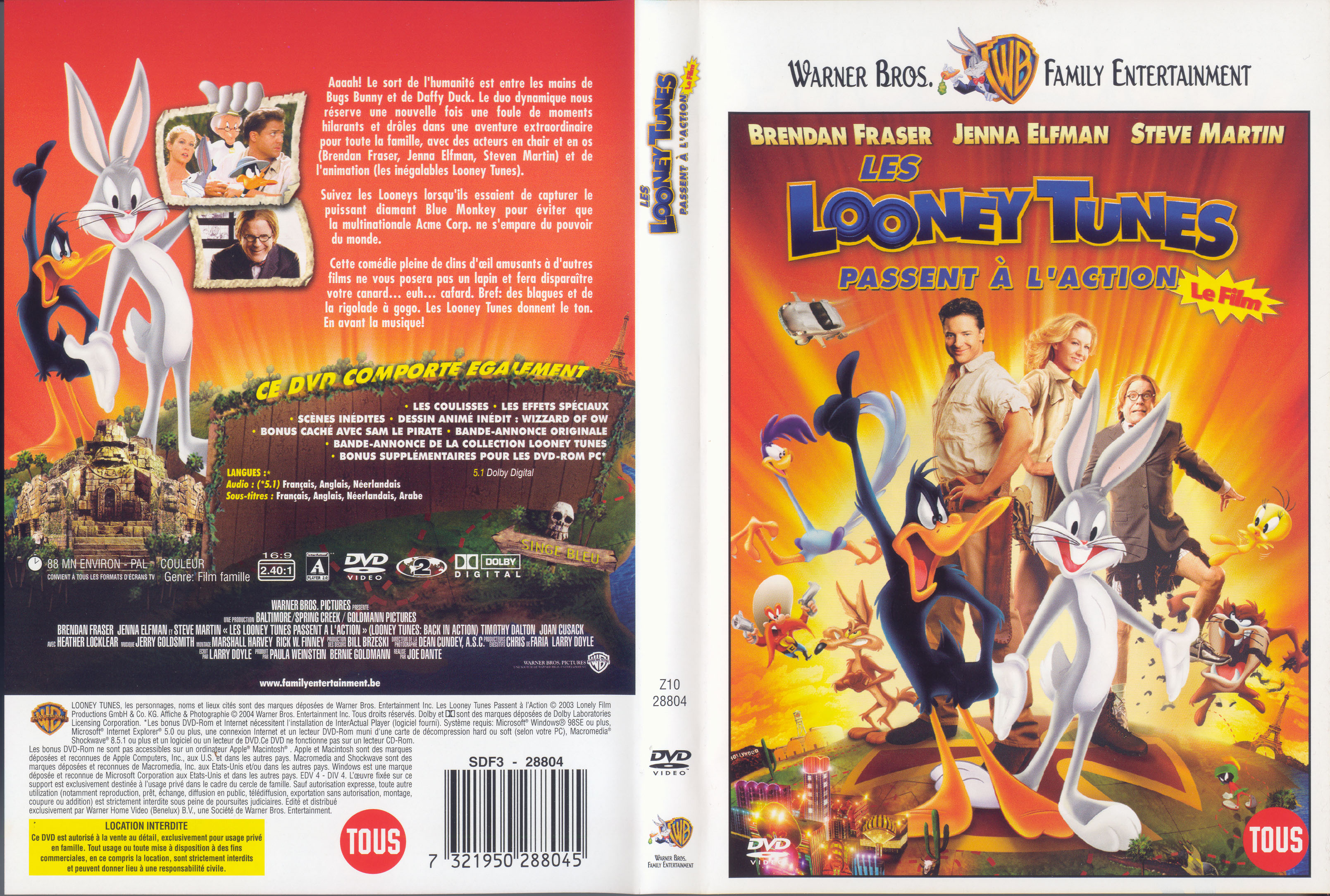 Jaquette DVD Les looney tunes passent  l