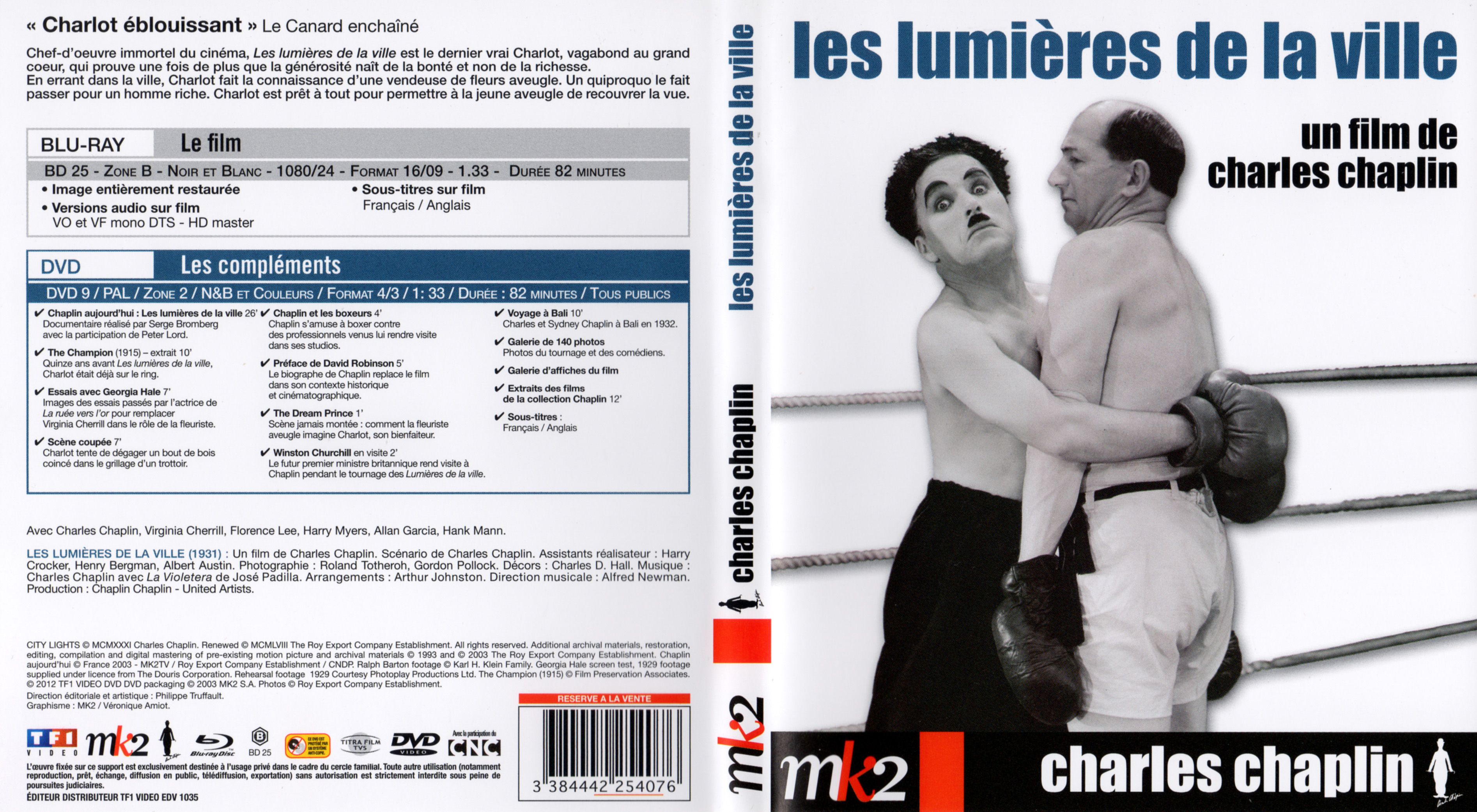 Jaquette DVD Les lumires de la ville (BLU-RAY)