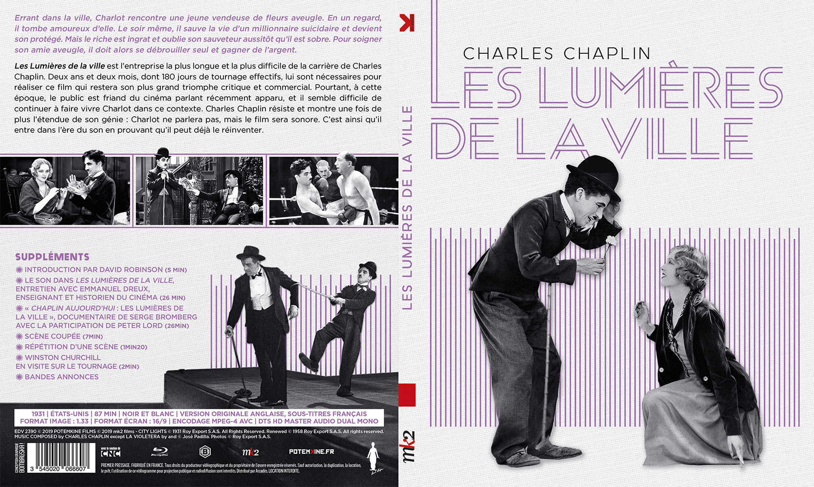 Jaquette DVD Les lumieres de la ville (BLU-RAY) v2