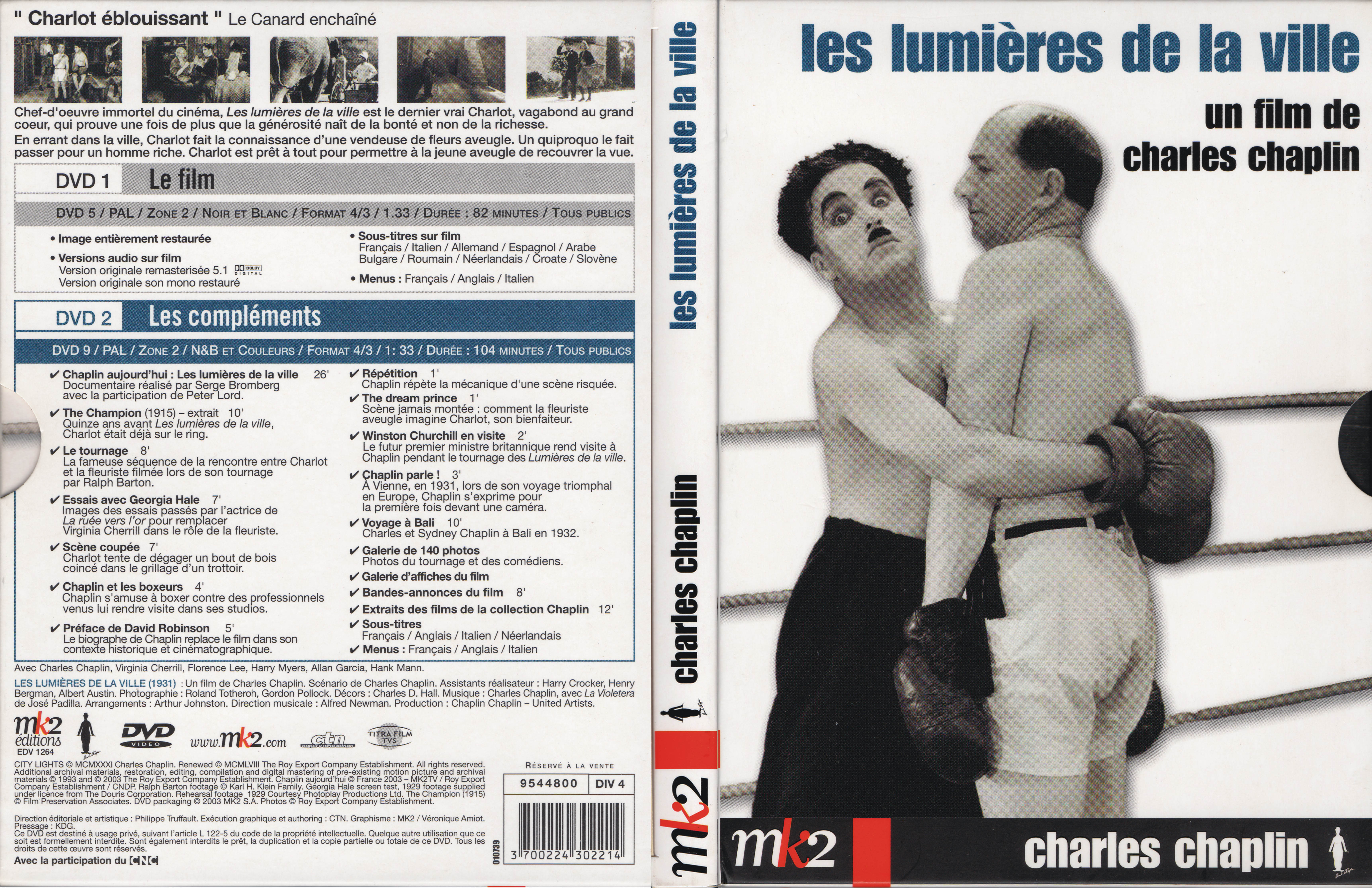 Jaquette DVD Les lumires de la ville v2