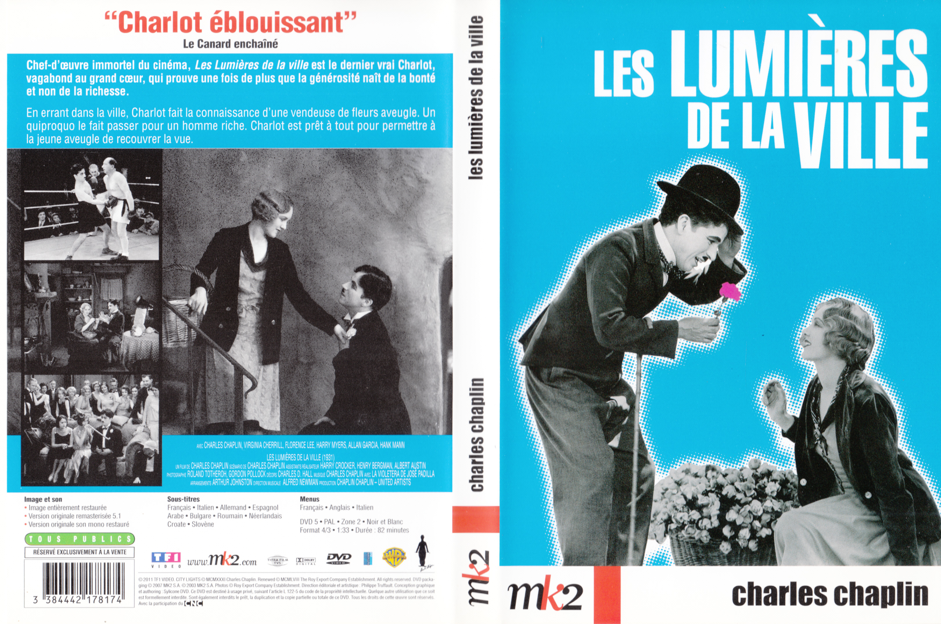 Jaquette DVD Les lumires de la ville v3