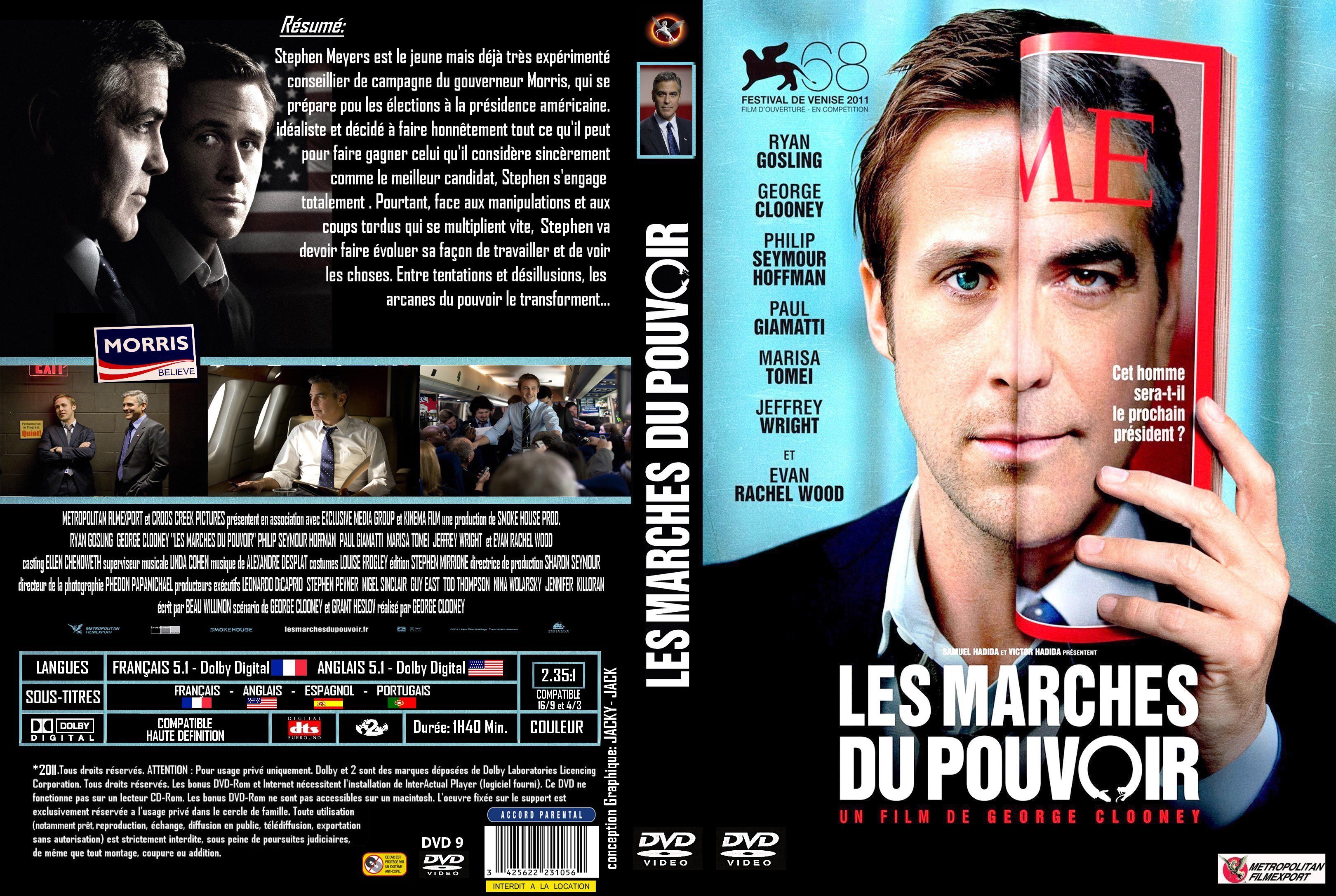 Jaquette DVD Les marches du pouvoir custom