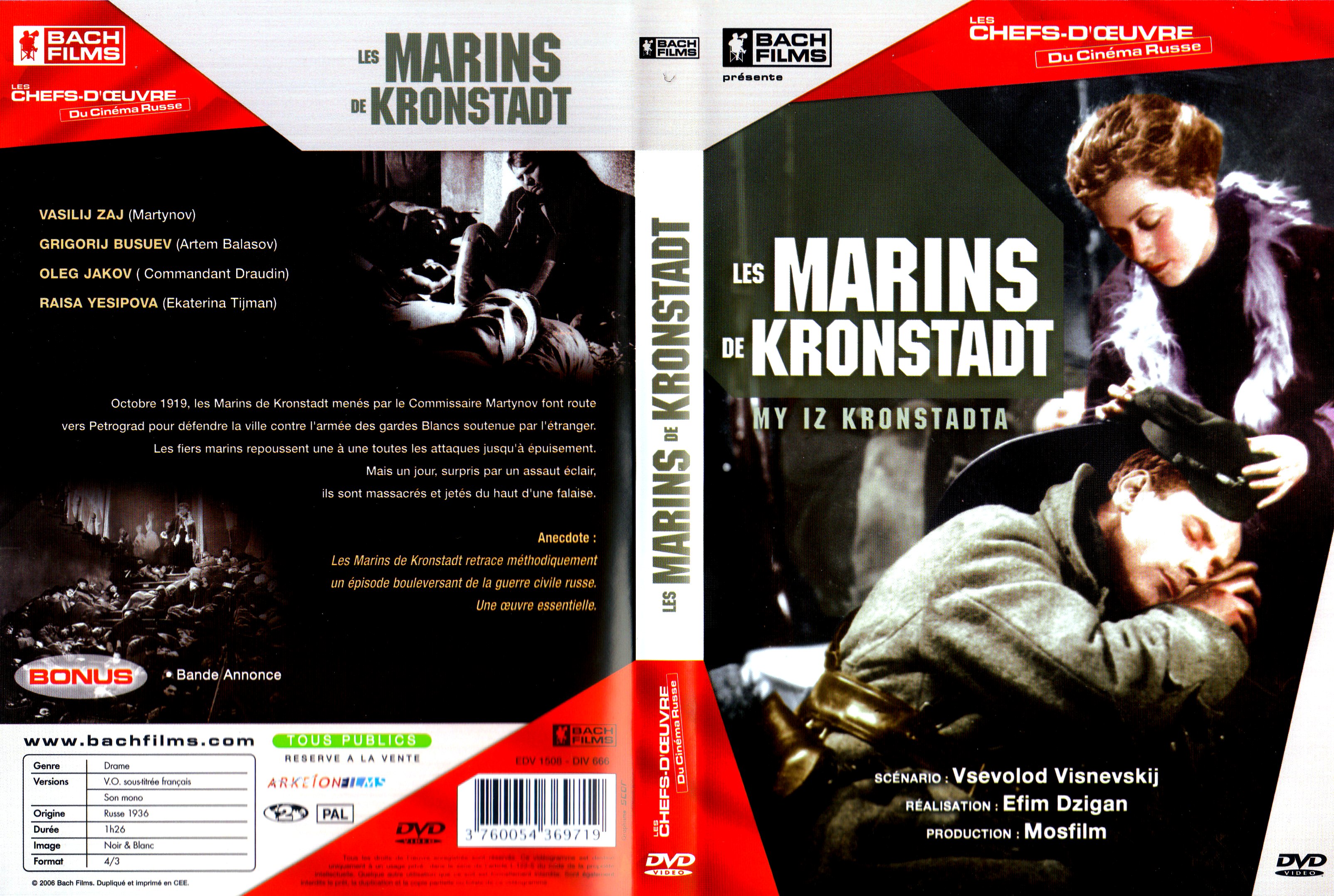 Jaquette DVD Les marins de Kronstadt