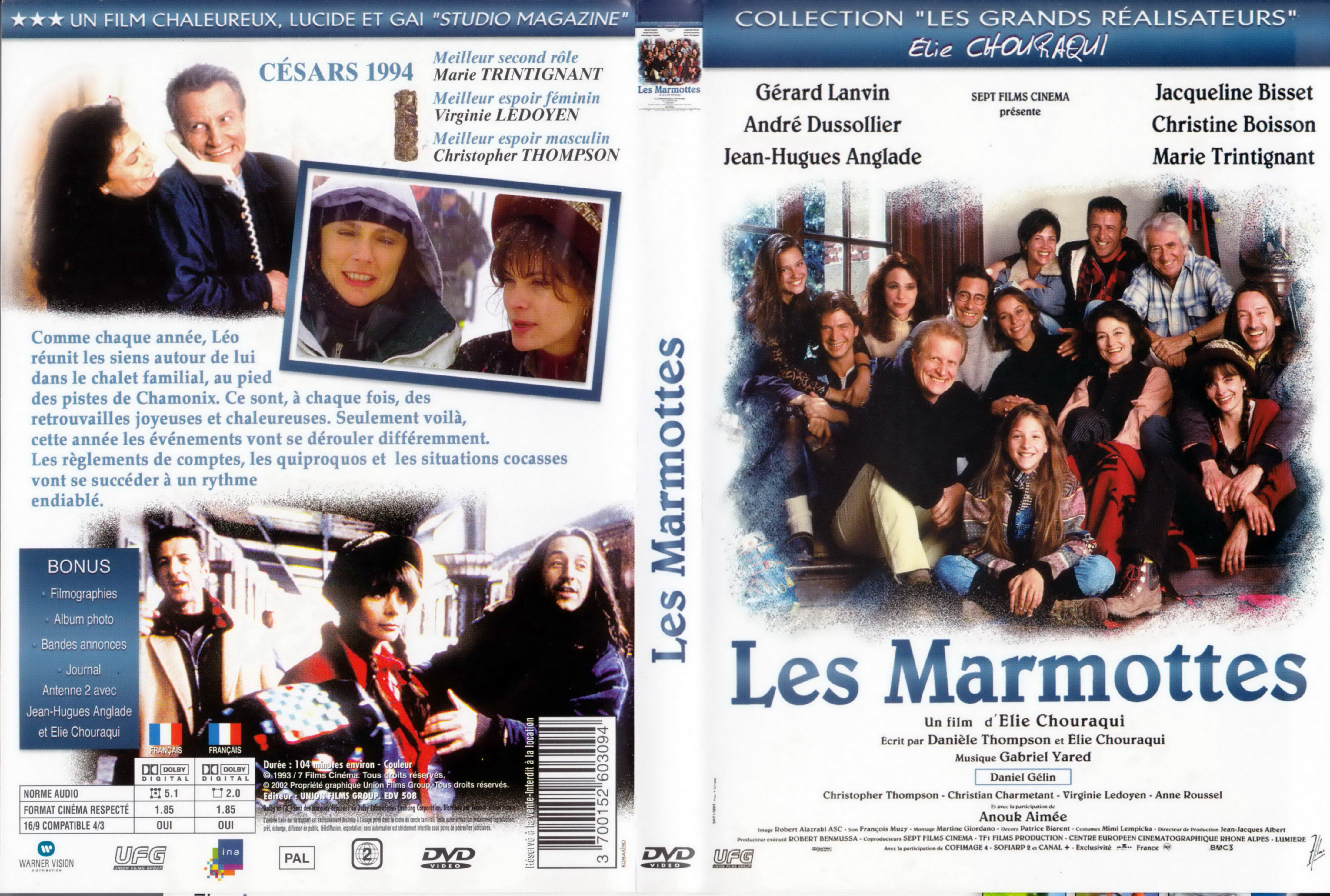Jaquette DVD Les marmottes