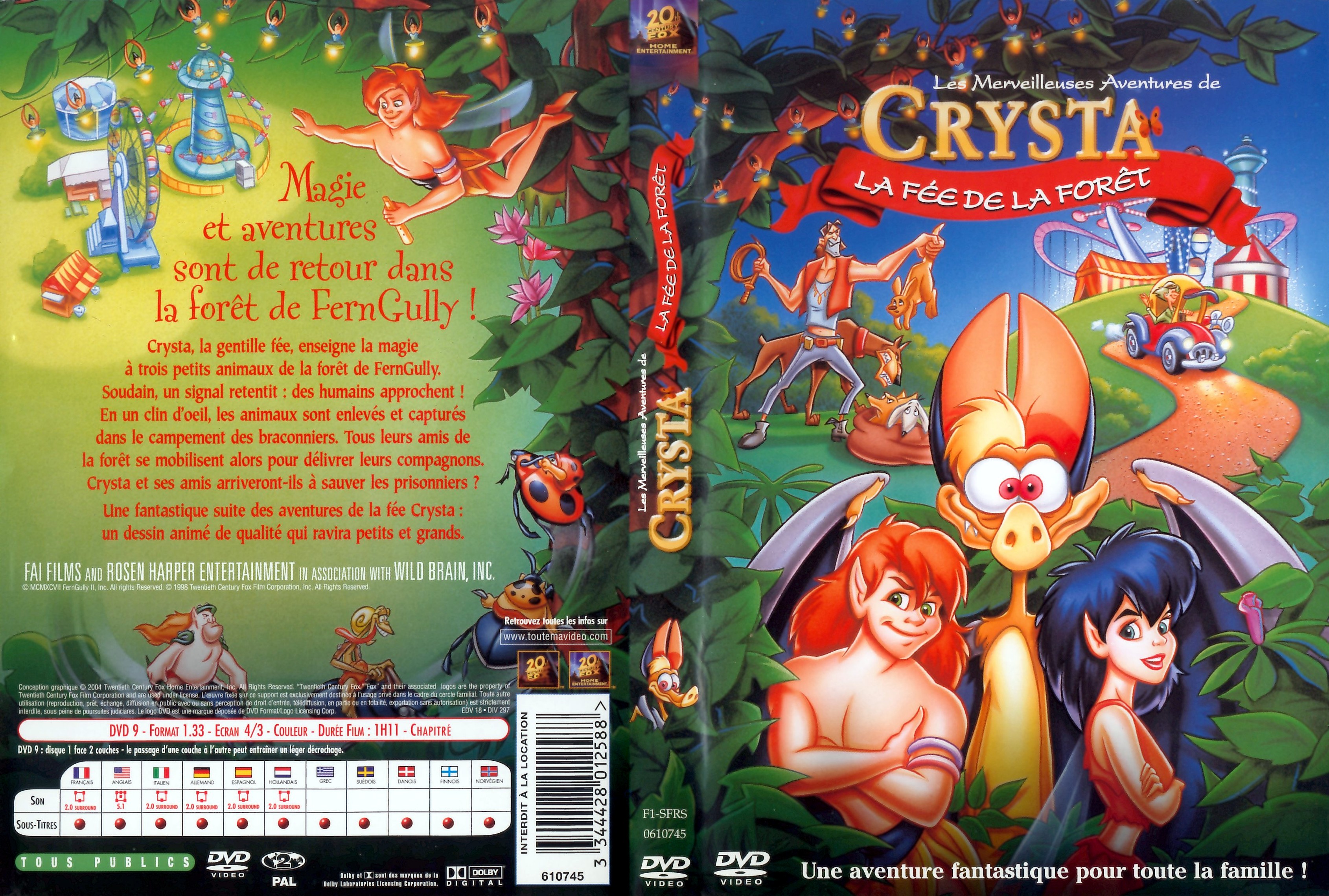 Jaquette DVD Les merveilleuses aventures de Crysta la fe de la fort