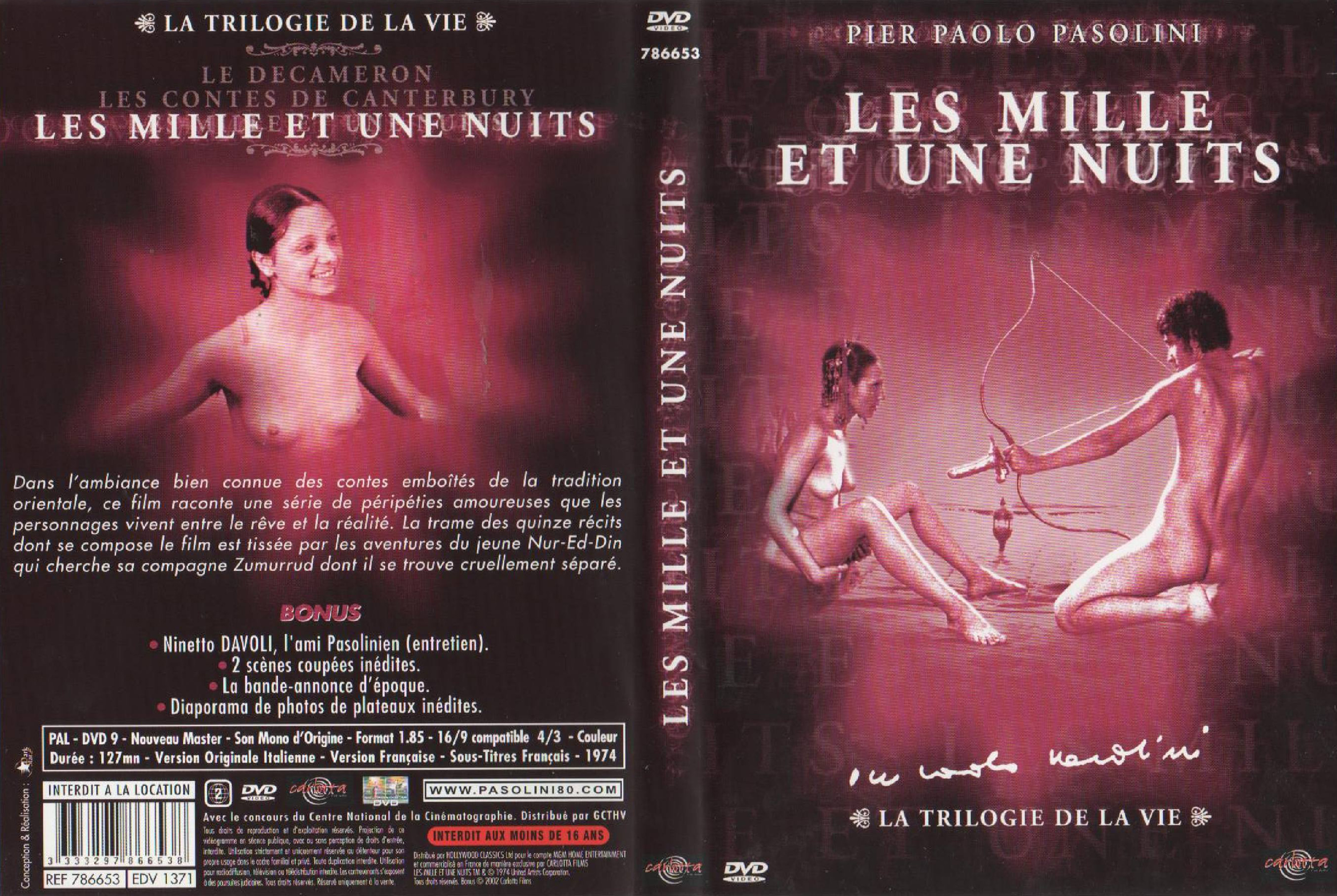 Jaquette DVD Les mille et une nuits (1974)