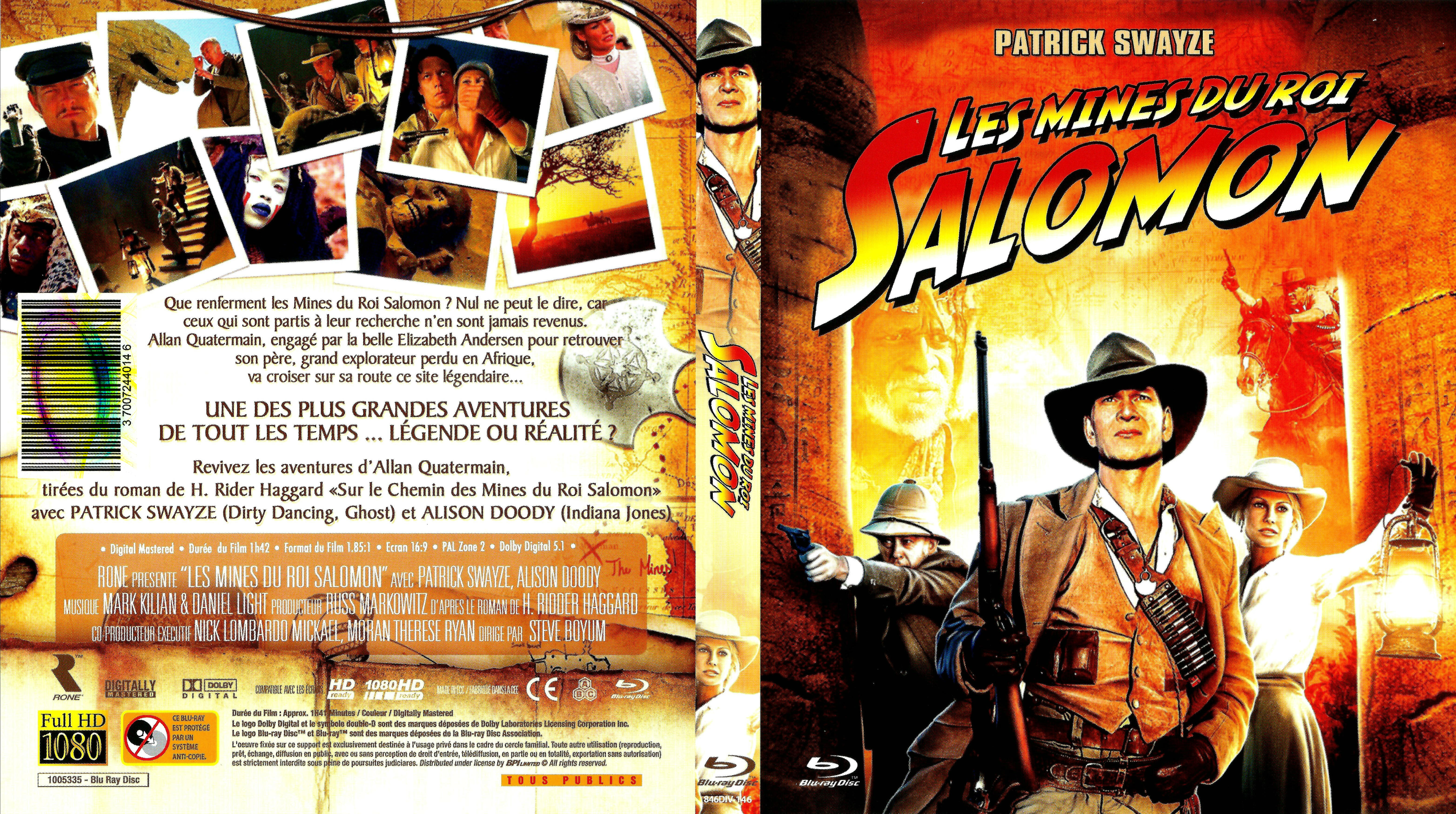 Jaquette DVD Les mines du roi salomon (Patrick Swayze) (BLU-RAY)