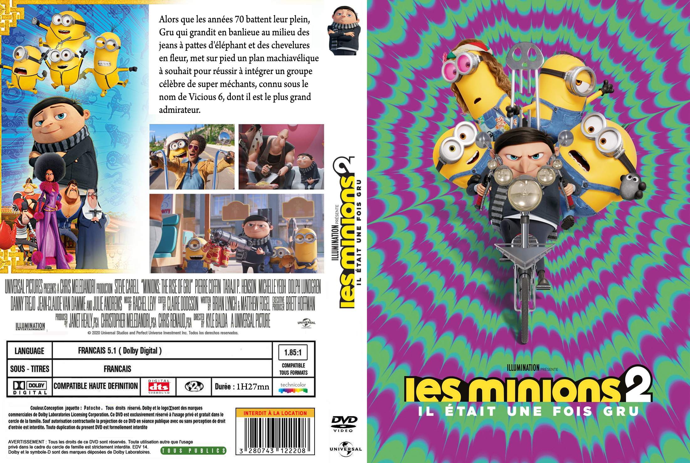 Jaquette DVD Les minions 2 custom
