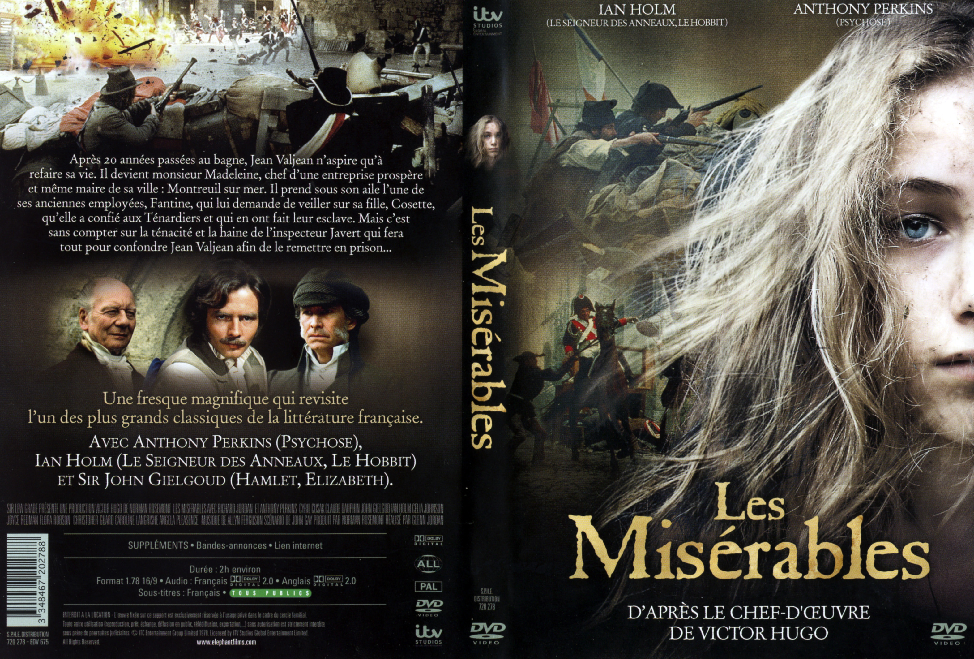 Jaquette DVD Les misrables (1978)